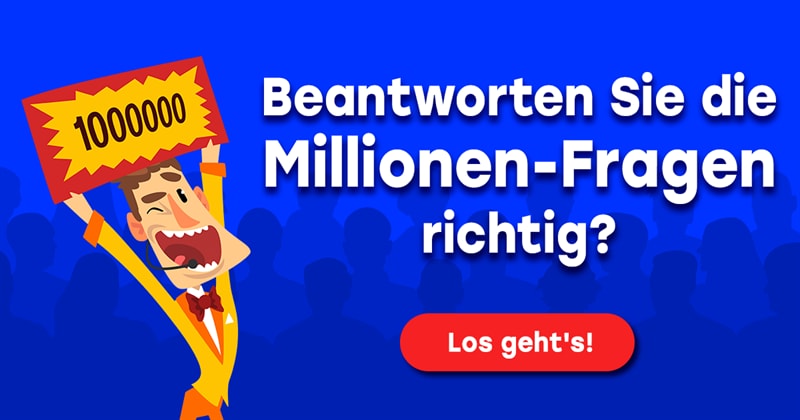 Wissen Quiz-Test: Das waren die Millionen-Fragen bei "Wer wird Millionär?"