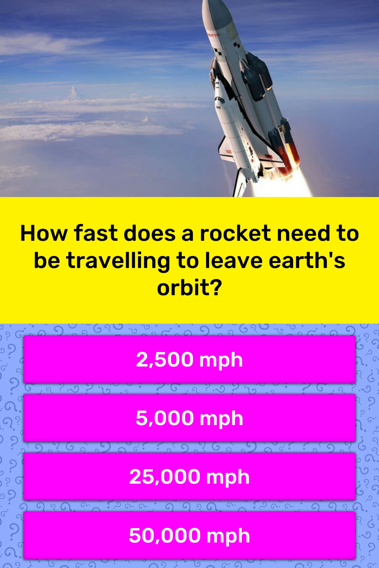 How Fast Does A Rocket Need To Be Trivia Questions QuizzClub