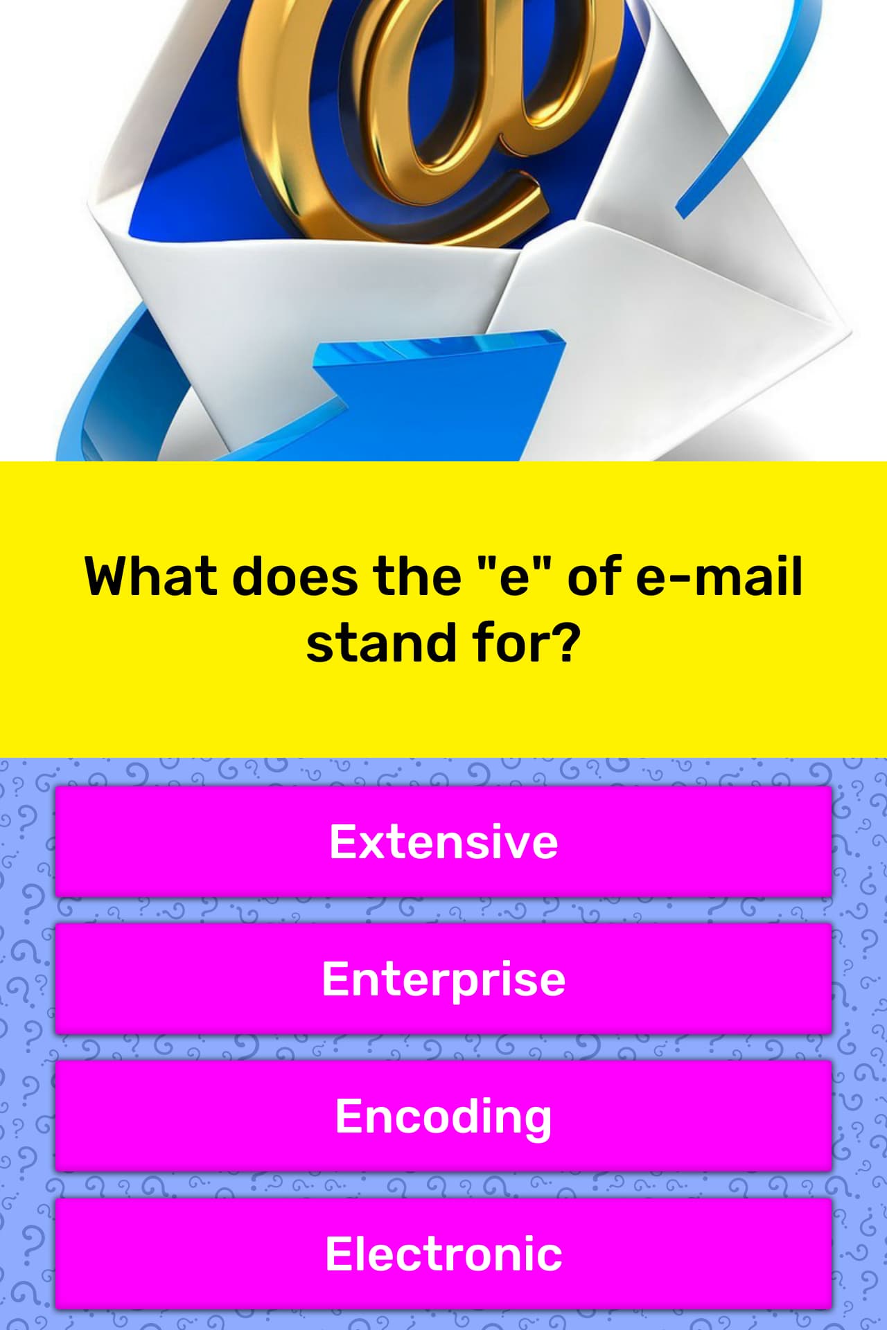 what-does-the-e-of-e-mail-stand-for-trivia-answers-quizzclub