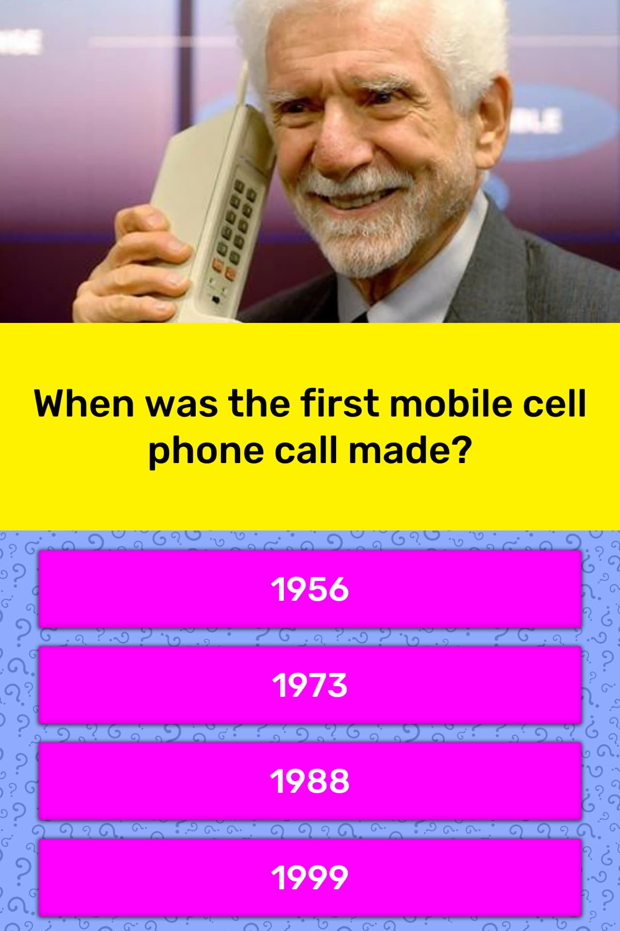 First mobile phone call ever made