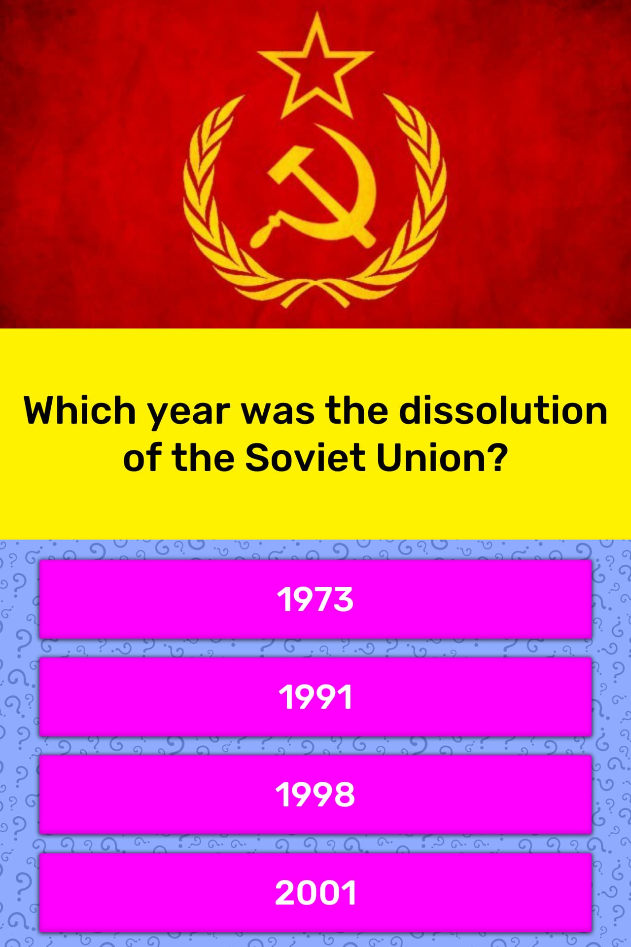 Which Year Was The Dissolution Of Trivia Answers Quizzclub