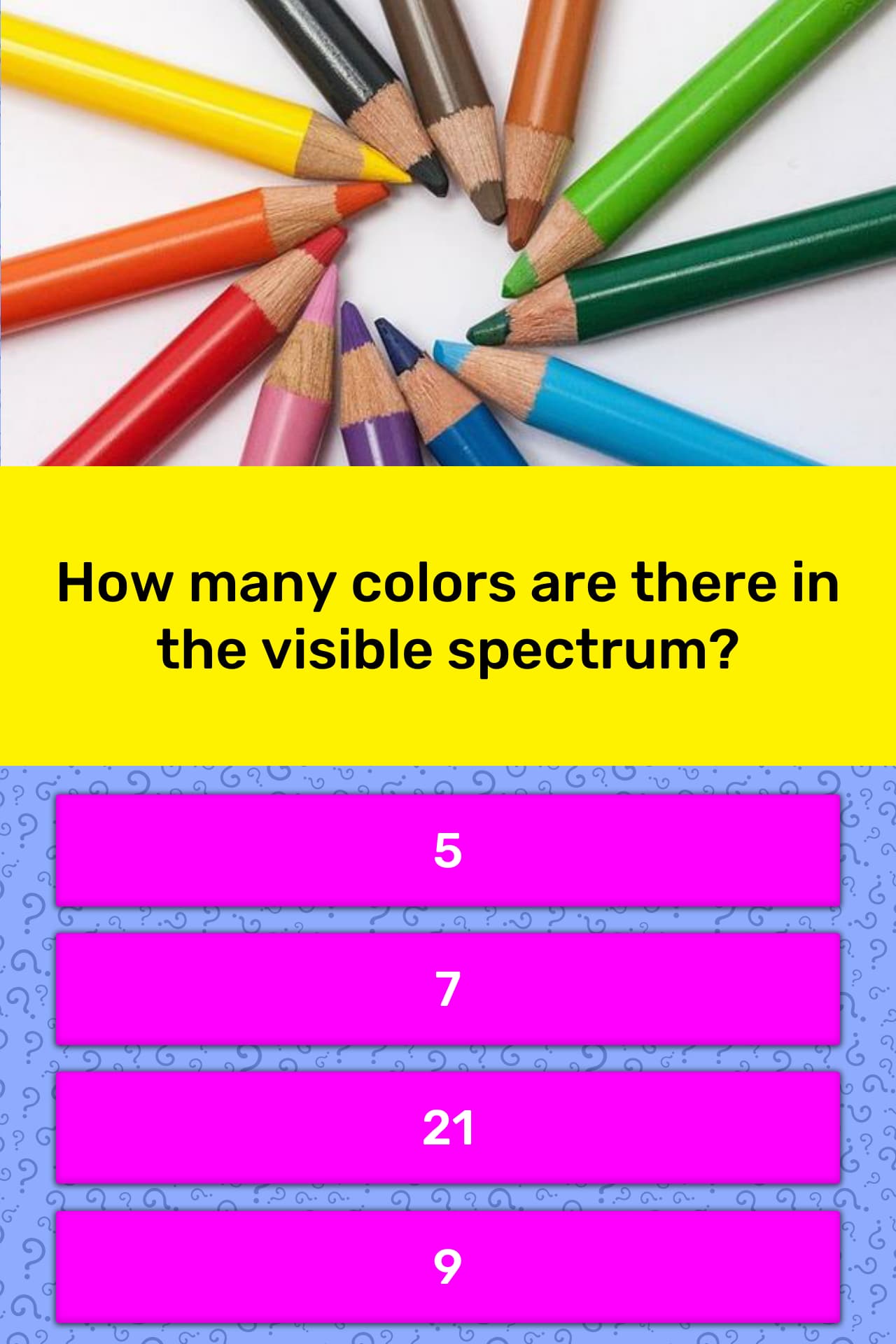 How Many Colors Are There In The Trivia Answers Quizzclub