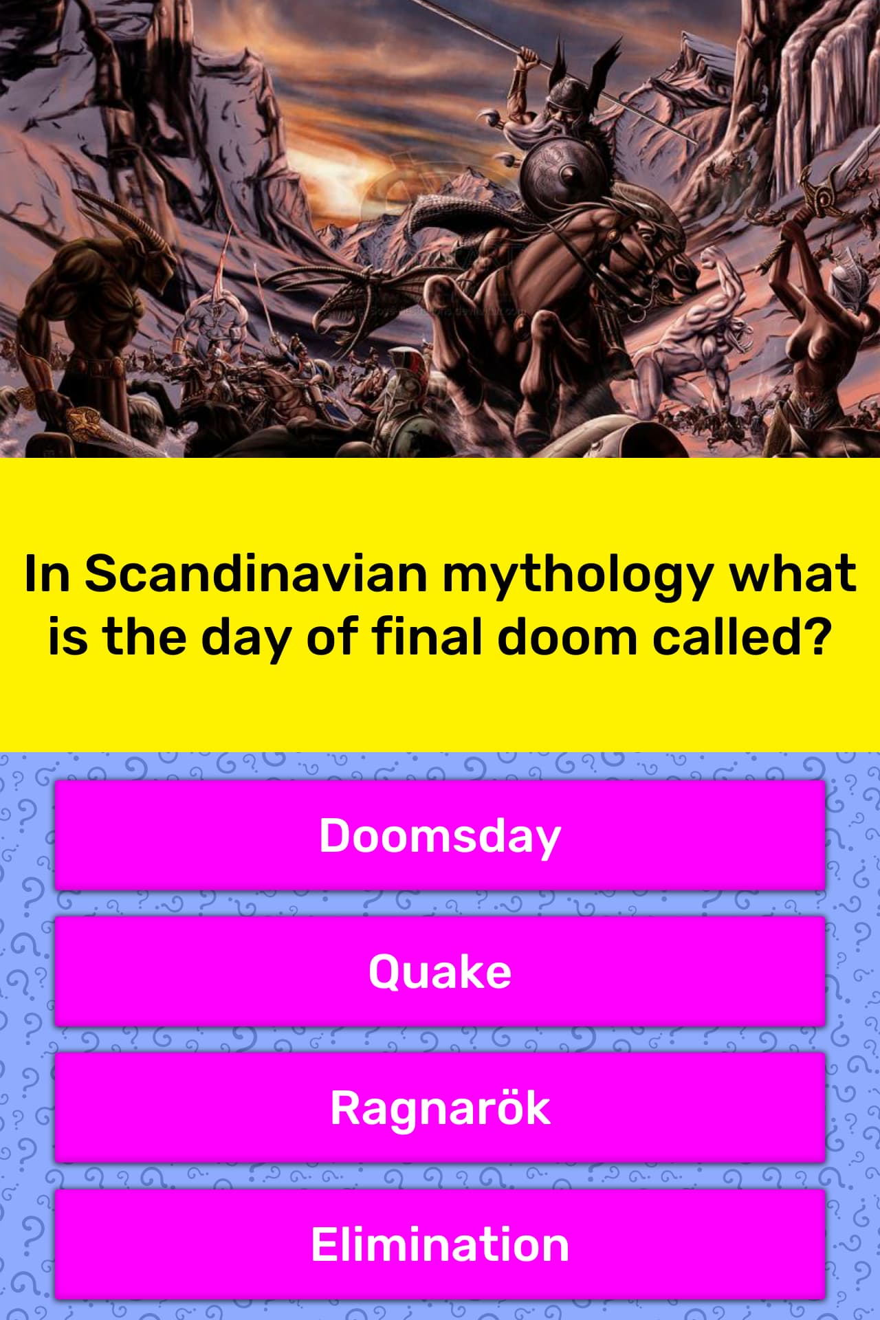 In scandinavian mythology what is trivia questions quizzclub