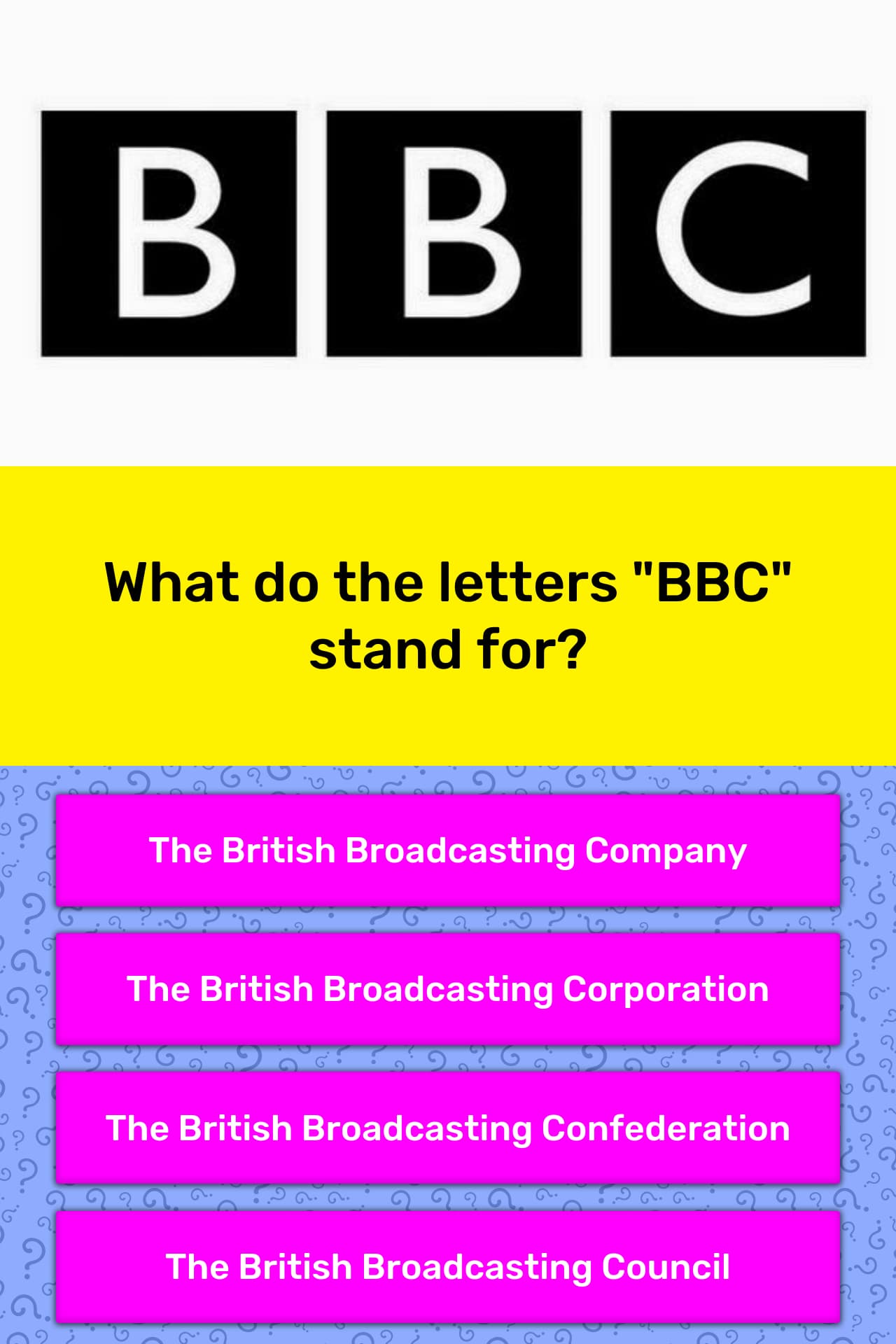 what-do-the-letters-bbc-stand-for-trivia-answers-quizzclub