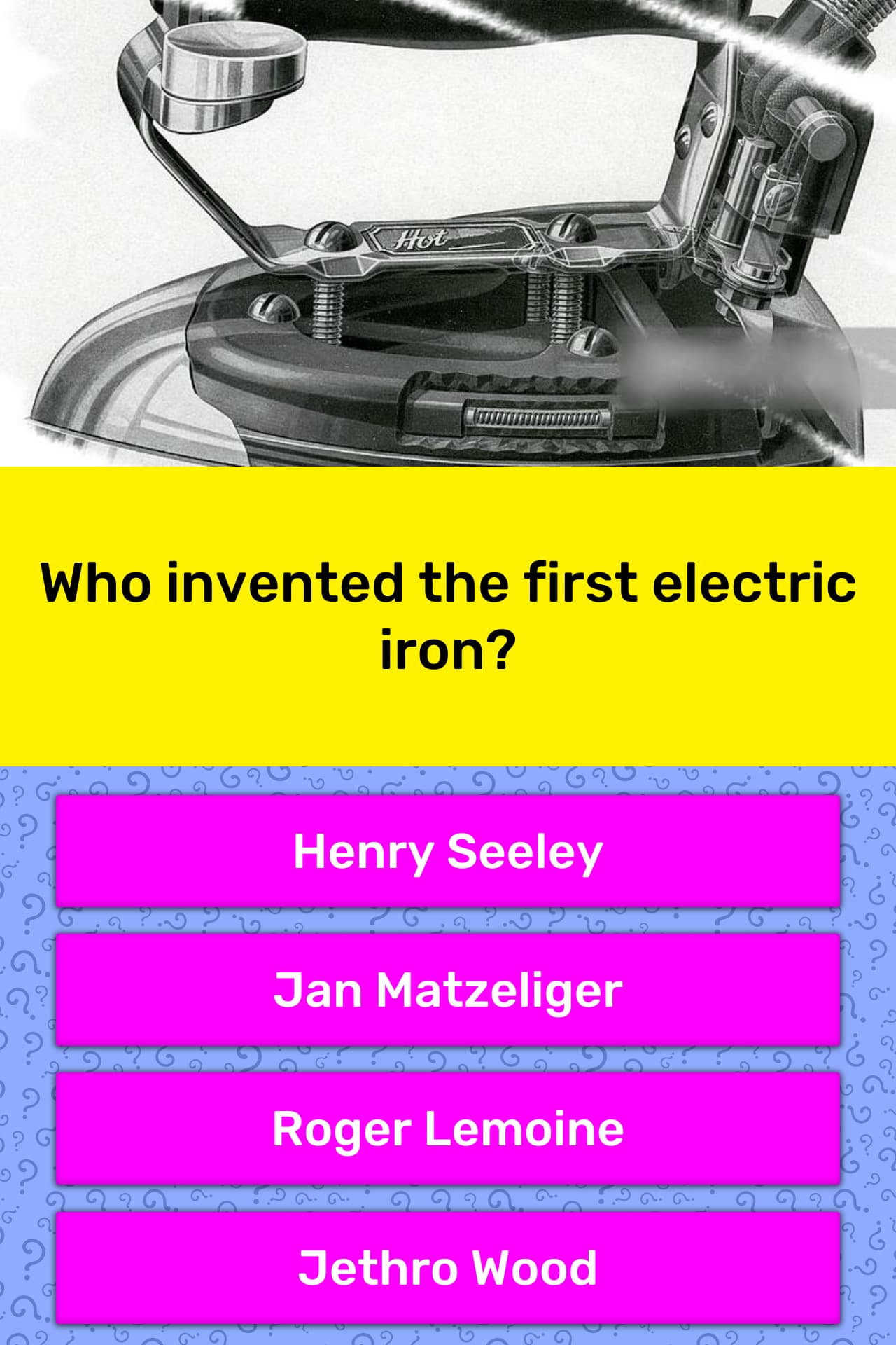 who invented the flat iron