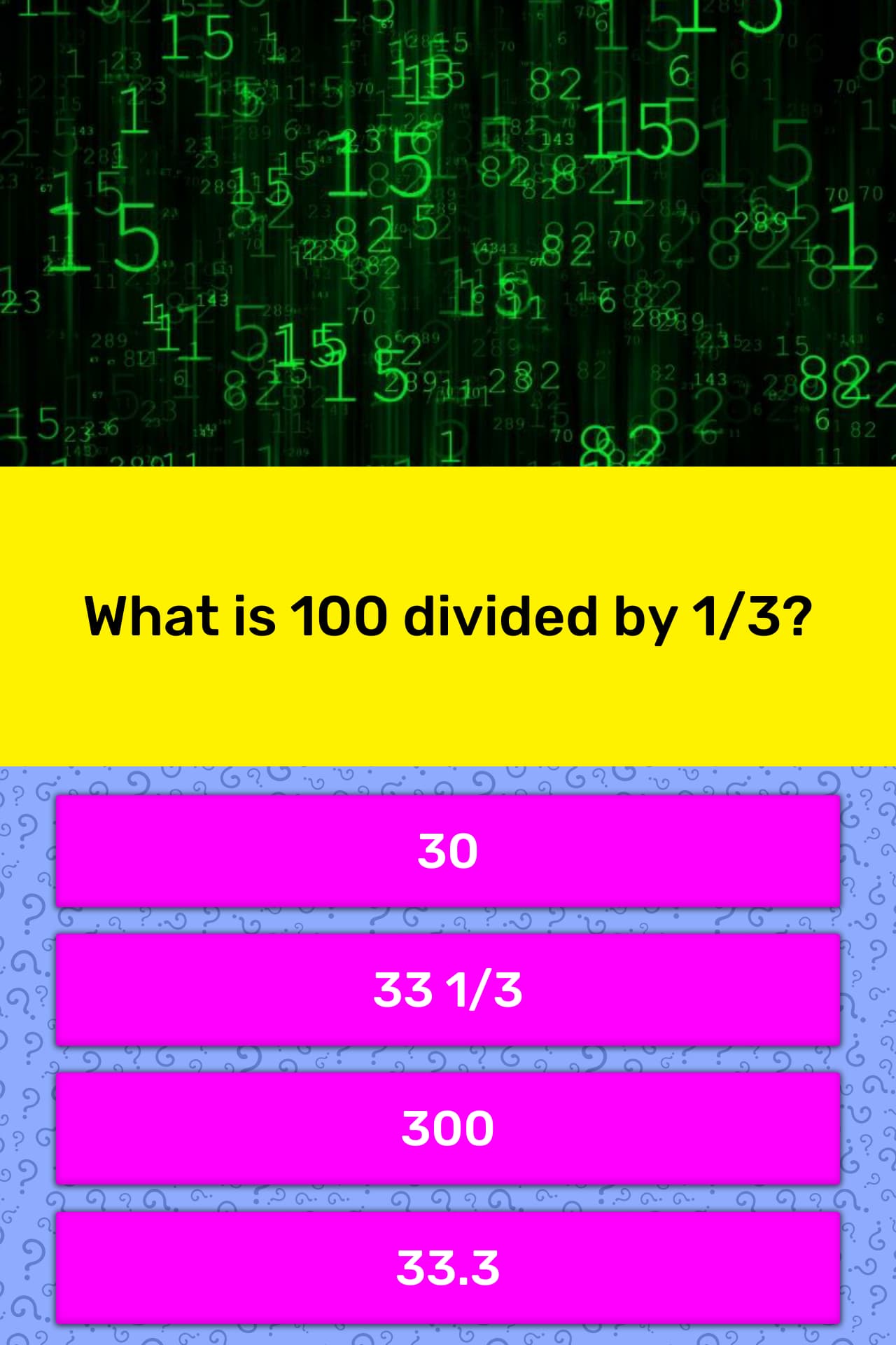 what-is-100-divided-by-1-3-trivia-answers-quizzclub