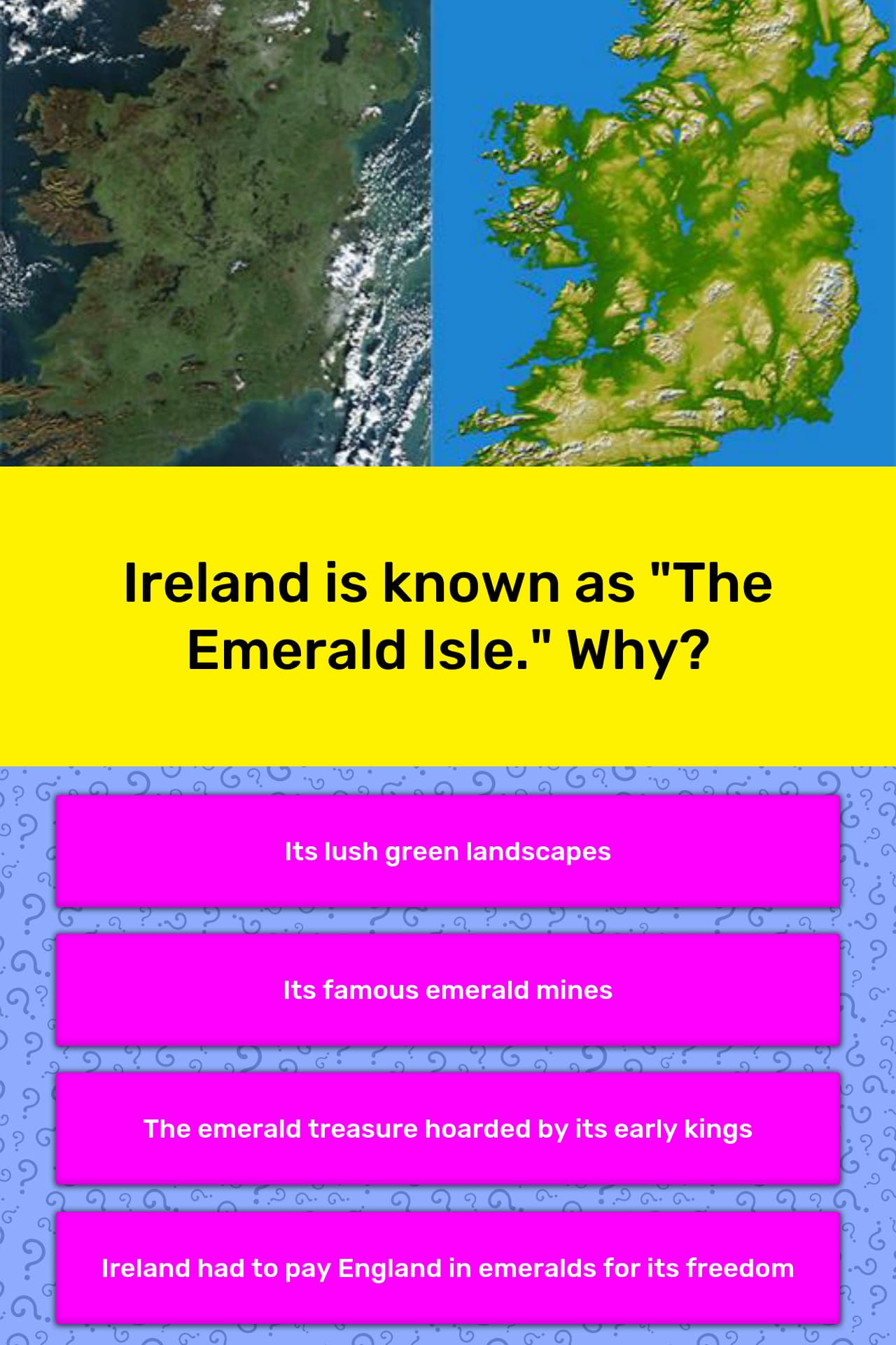 Ireland is known as "The Emerald  Trivia Answers  QuizzClub