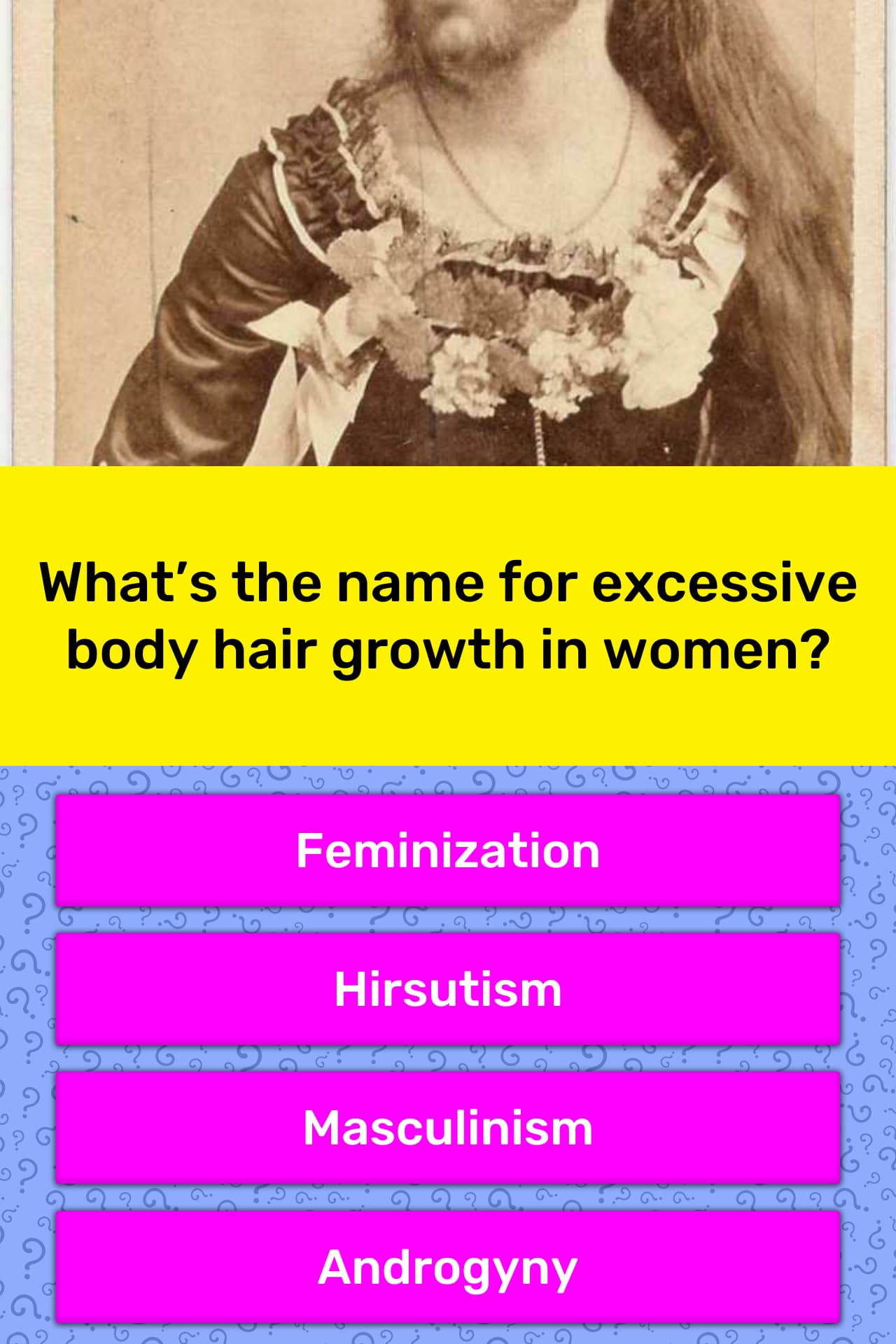 What S The Name For Excessive Body Trivia Answers Quizzclub