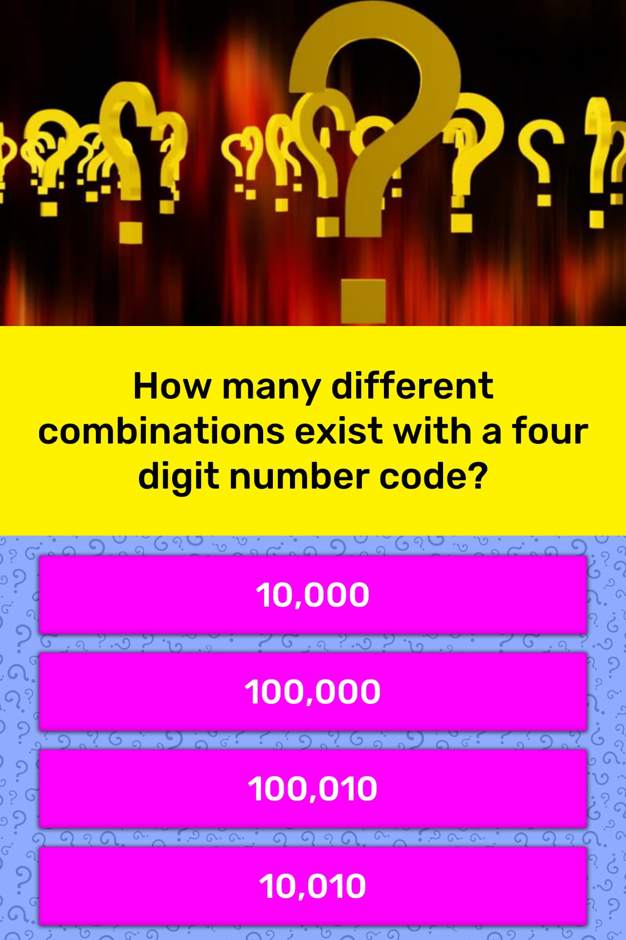How Many Different Combinations Trivia Questions QuizzClub