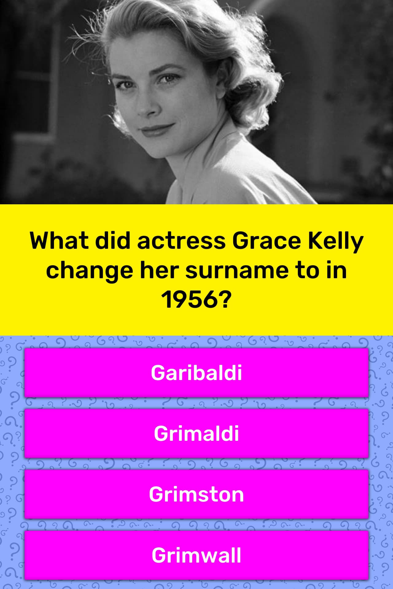 What Did Actress Grace Kelly Change Trivia Answers QuizzClub