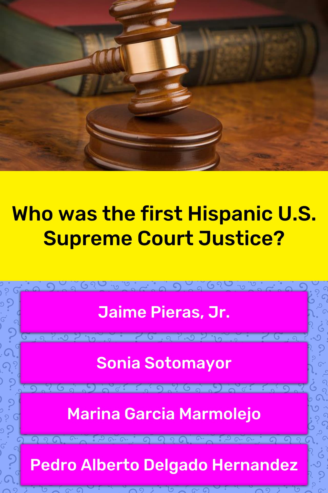 Who was the first Hispanic U S Trivia Answers QuizzClub