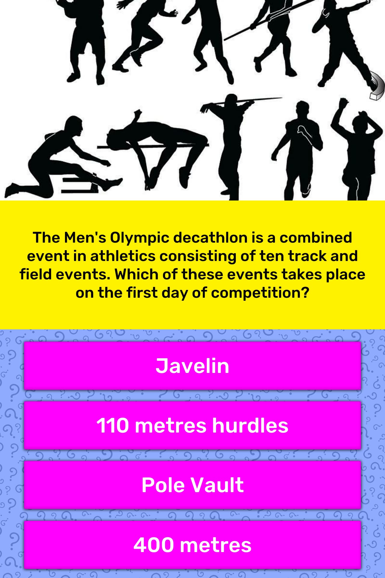 Decathlon events