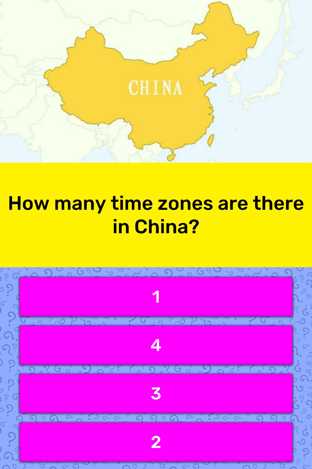 How Many Time Zones Are There In China Trivia Answers Quizzclub