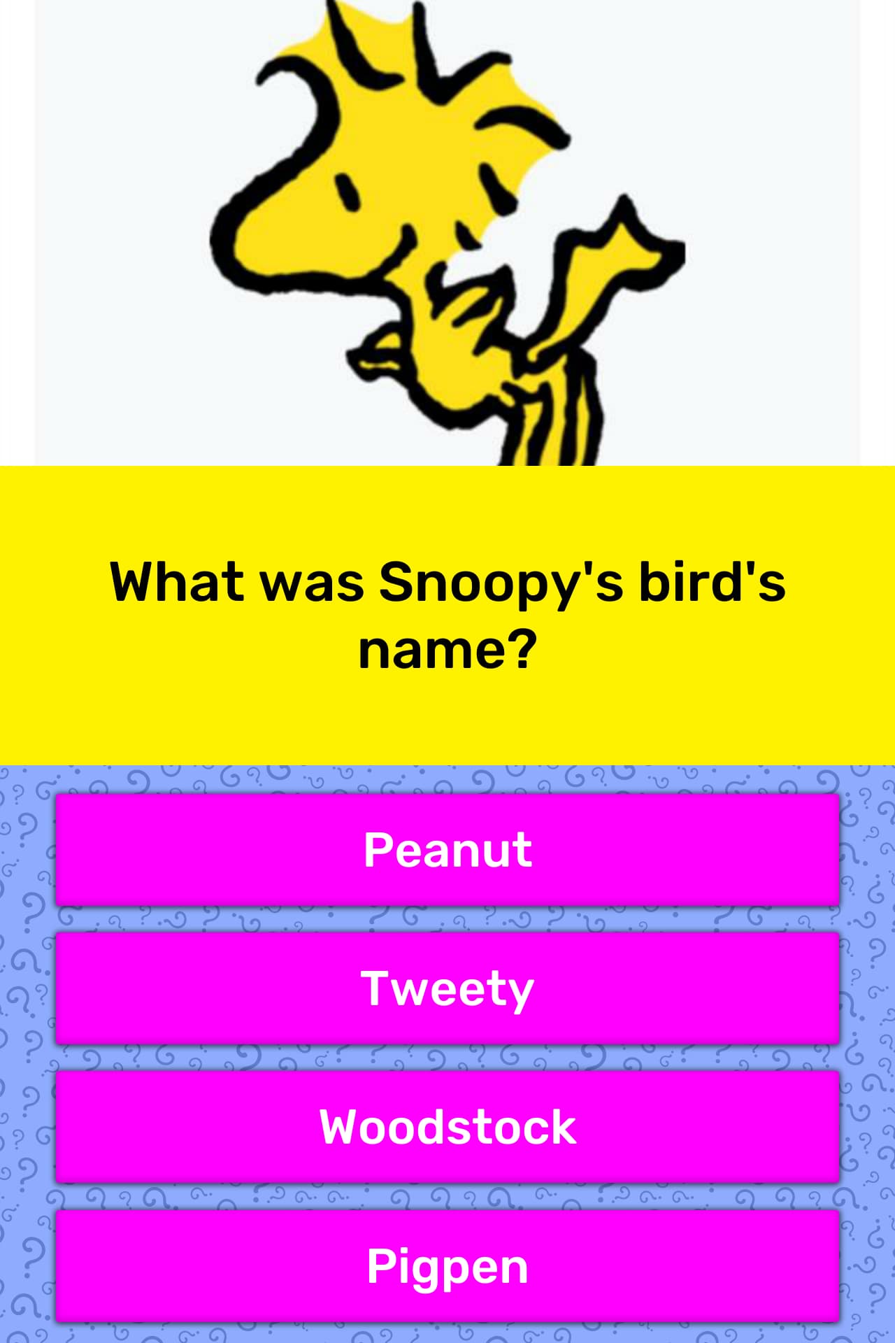 What Was Snoopy S Bird S Name Trivia Answers Quizzclub