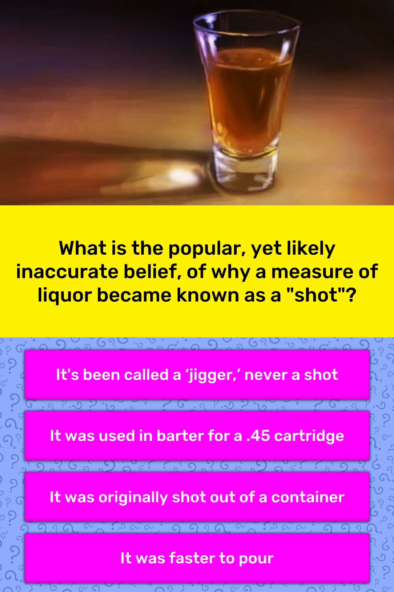 What is the popular, yet likely... | Trivia Questions | QuizzClub