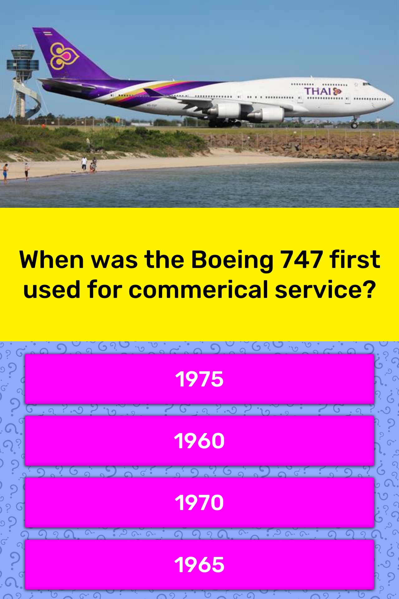 When Was The Boeing 747 First Used Trivia Questions Quizzclub