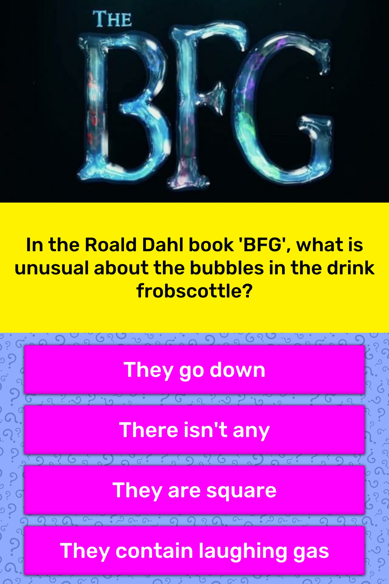In The Roald Dahl Book Bfg What Trivia Questions Quizzclub