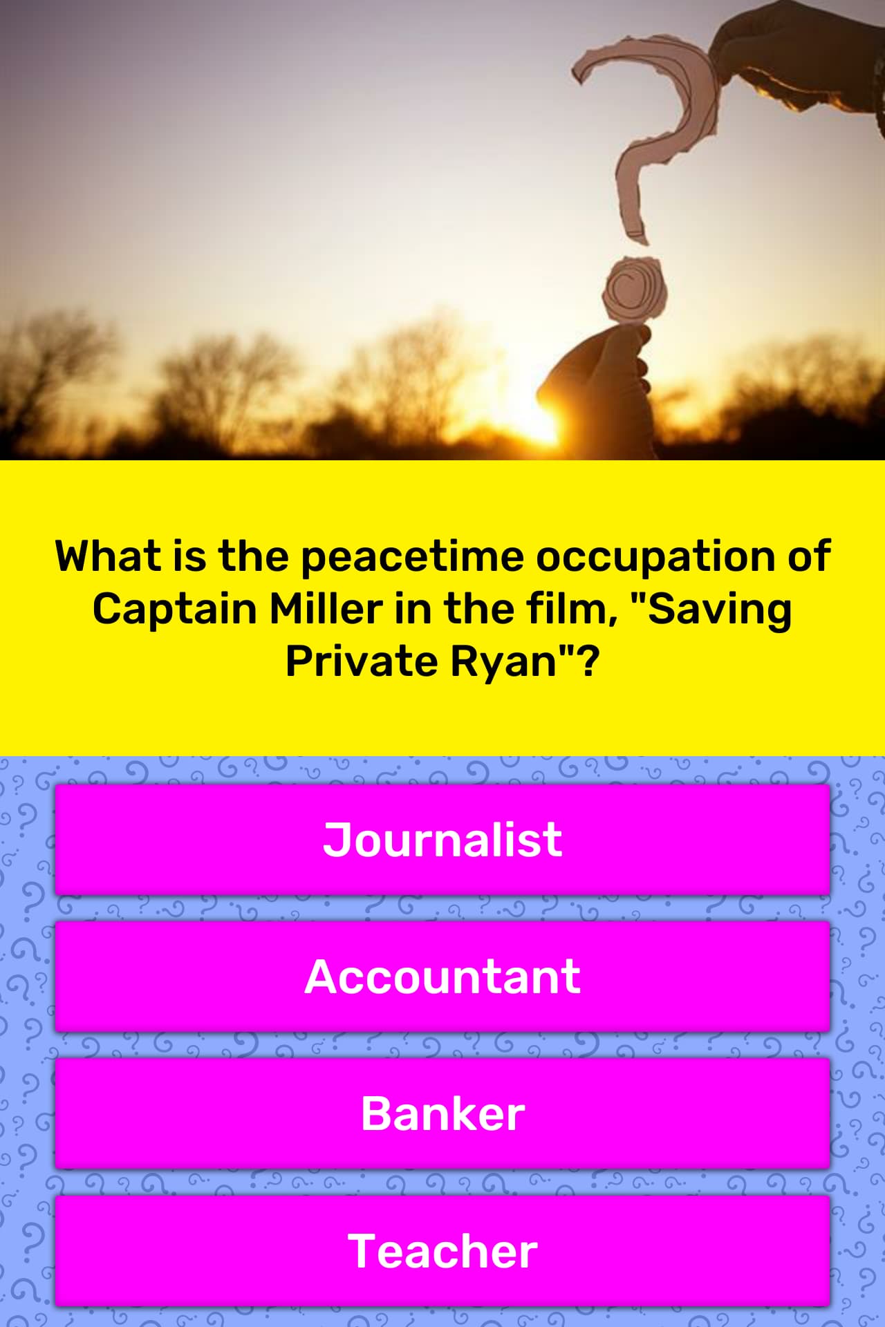 What Is The Peacetime Occupation Of Trivia Answers Quizzclub