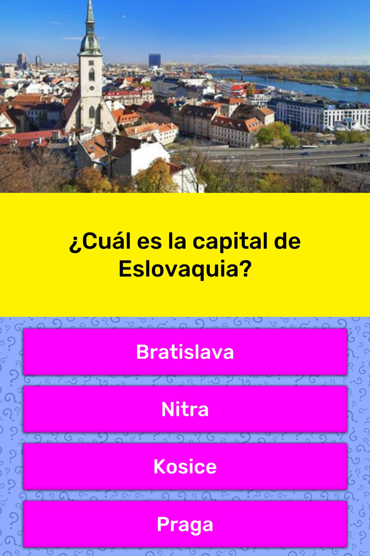 ¿Cuál es la capital de Eslovaquia? | La respuesta de Trivia