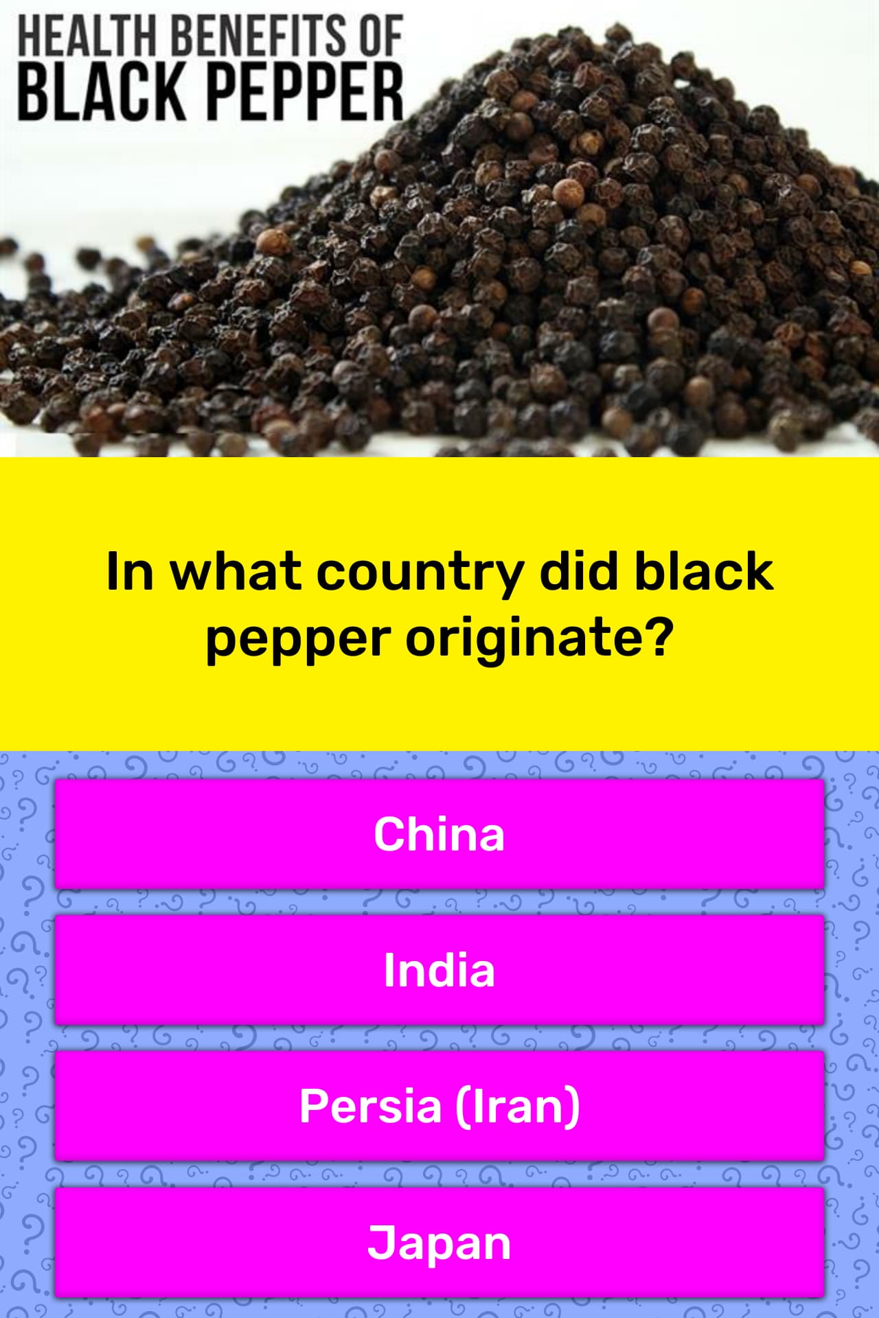 Beginnings Of Black Pepper