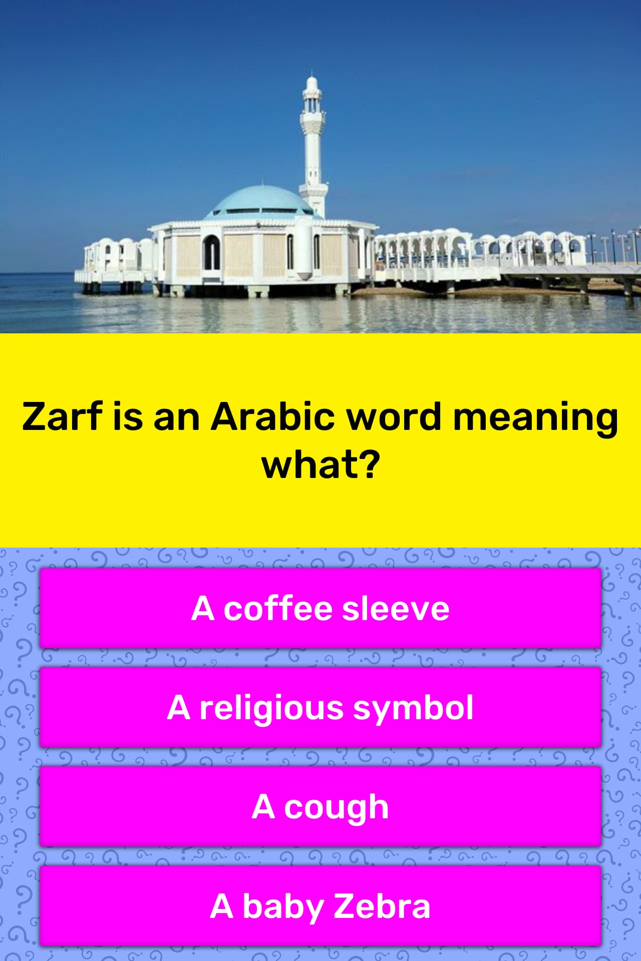 zarf-is-an-arabic-word-meaning-what-trivia-answers-quizzclub