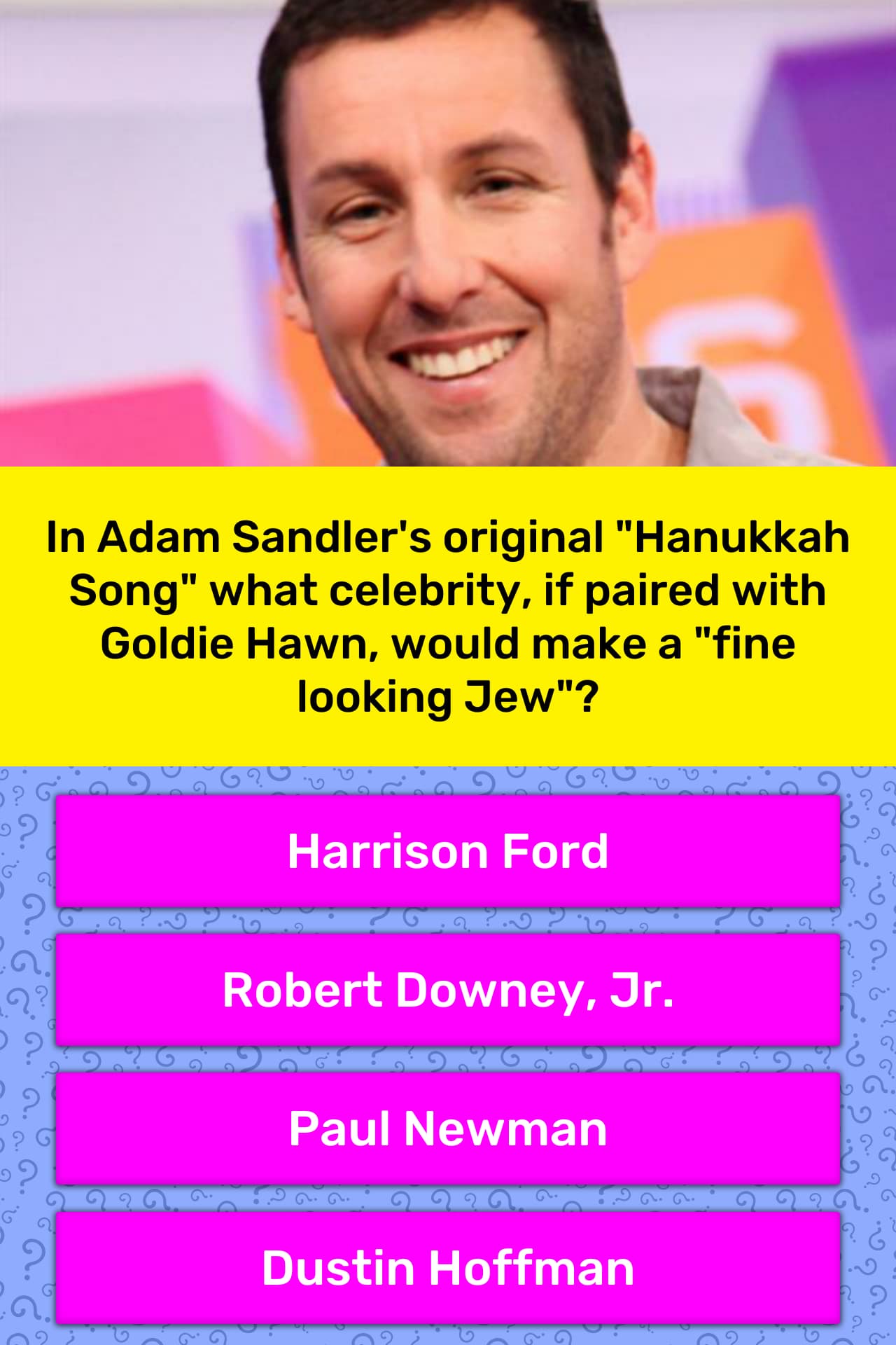 In Adam Sandler s Original Hanukkah Trivia Answers QuizzClub