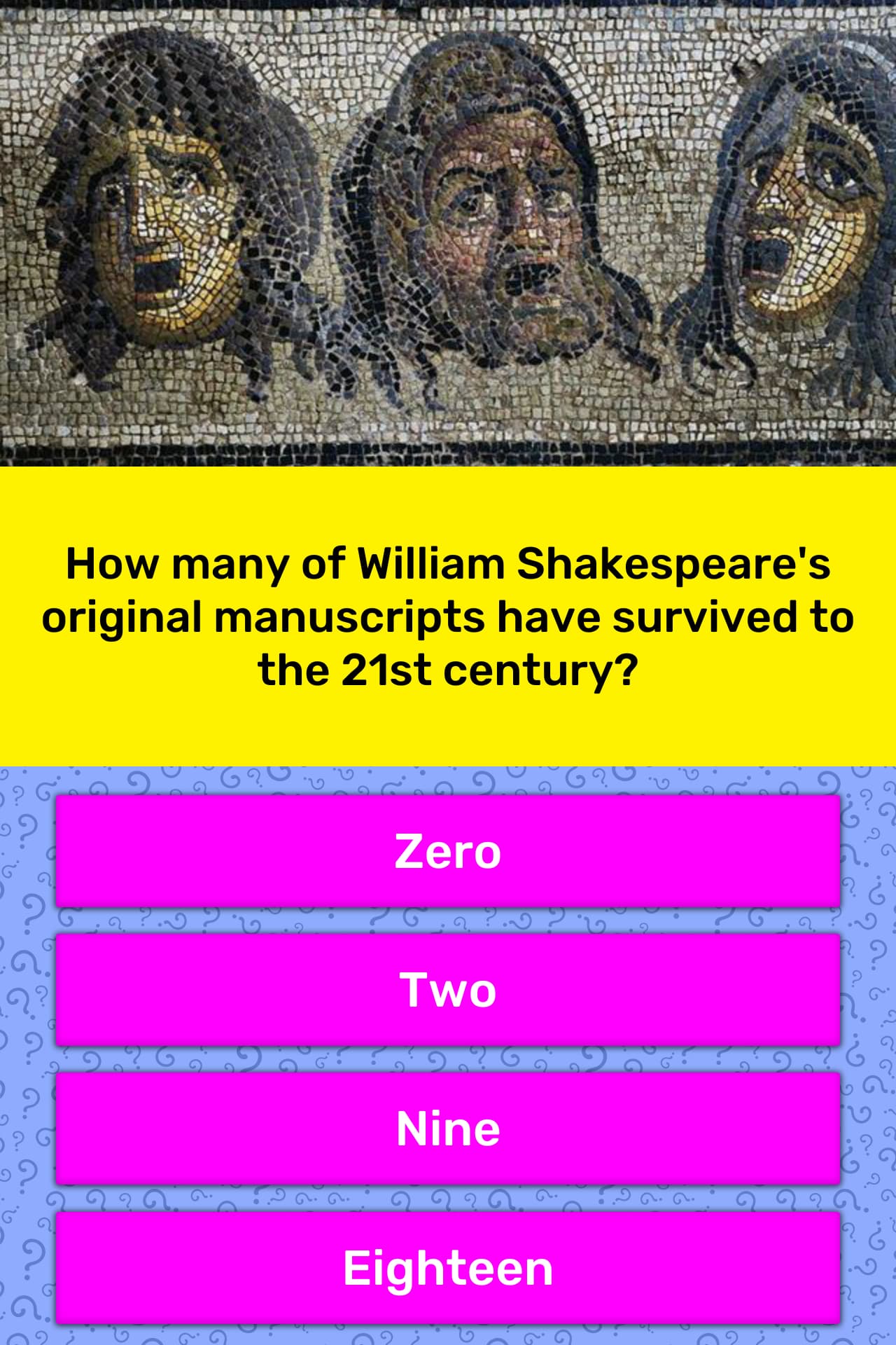 How Many Of William Shakespeare S Trivia Answers Quizzclub How Many Of William Shakespeare S Trivia Answers Quizzclub