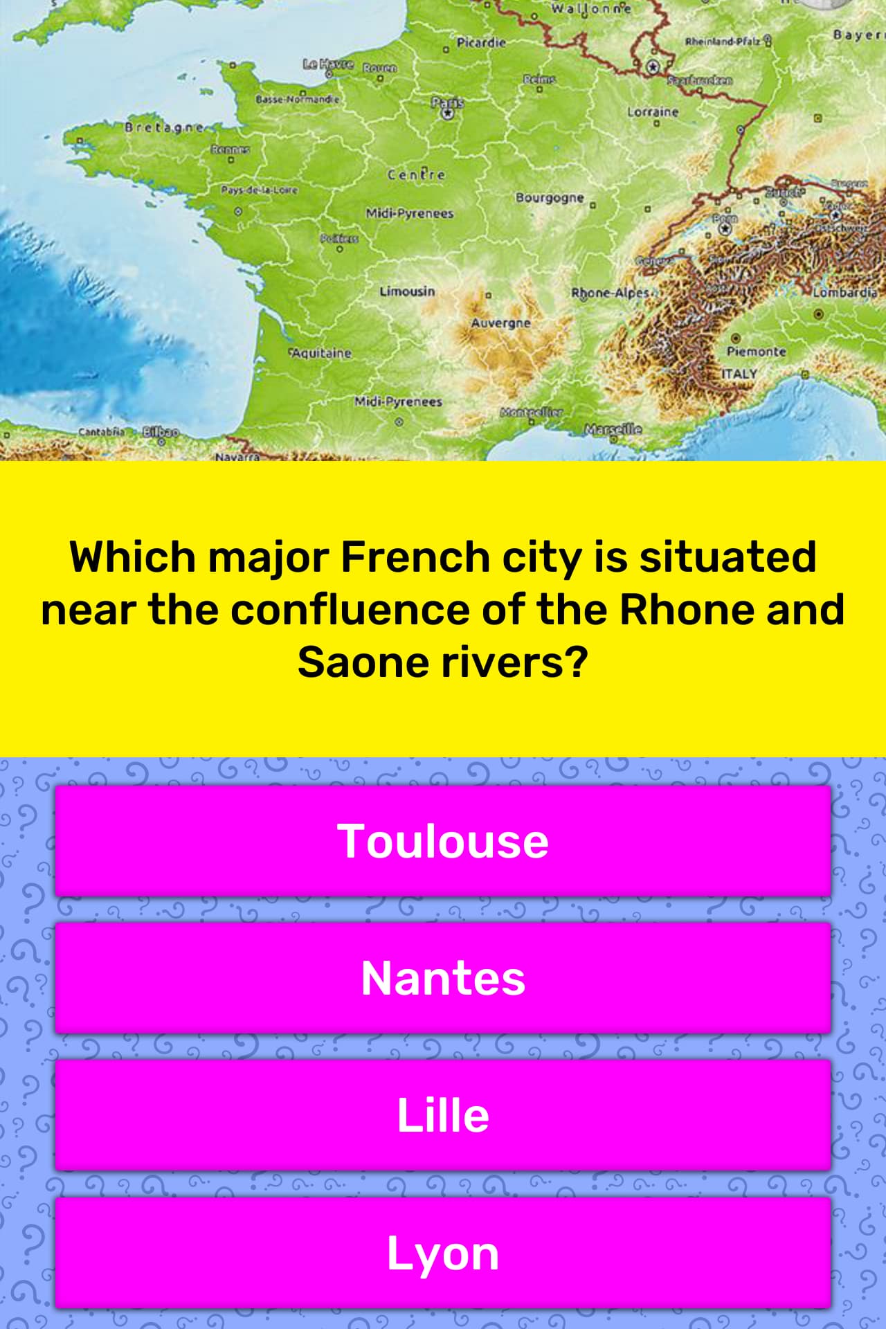 Which Major French City Is Situated Trivia Answers Quizzclub