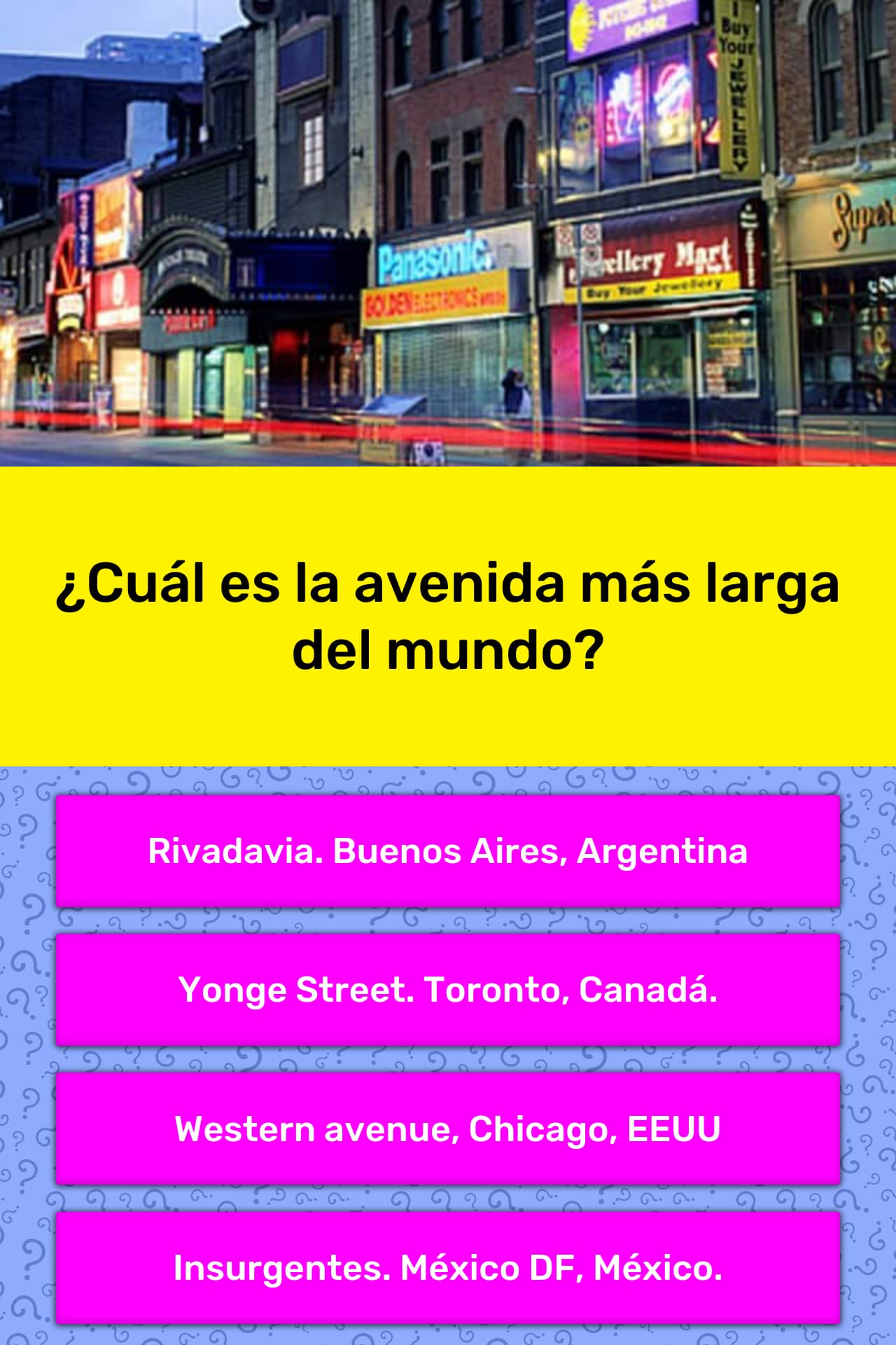 ¿Cuál es la avenida más larga del mundo? Las Preguntas