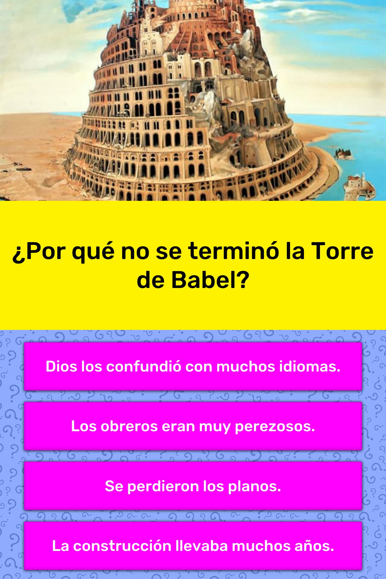 Por Que No Se Termino La Torre De La Respuesta De Trivia
