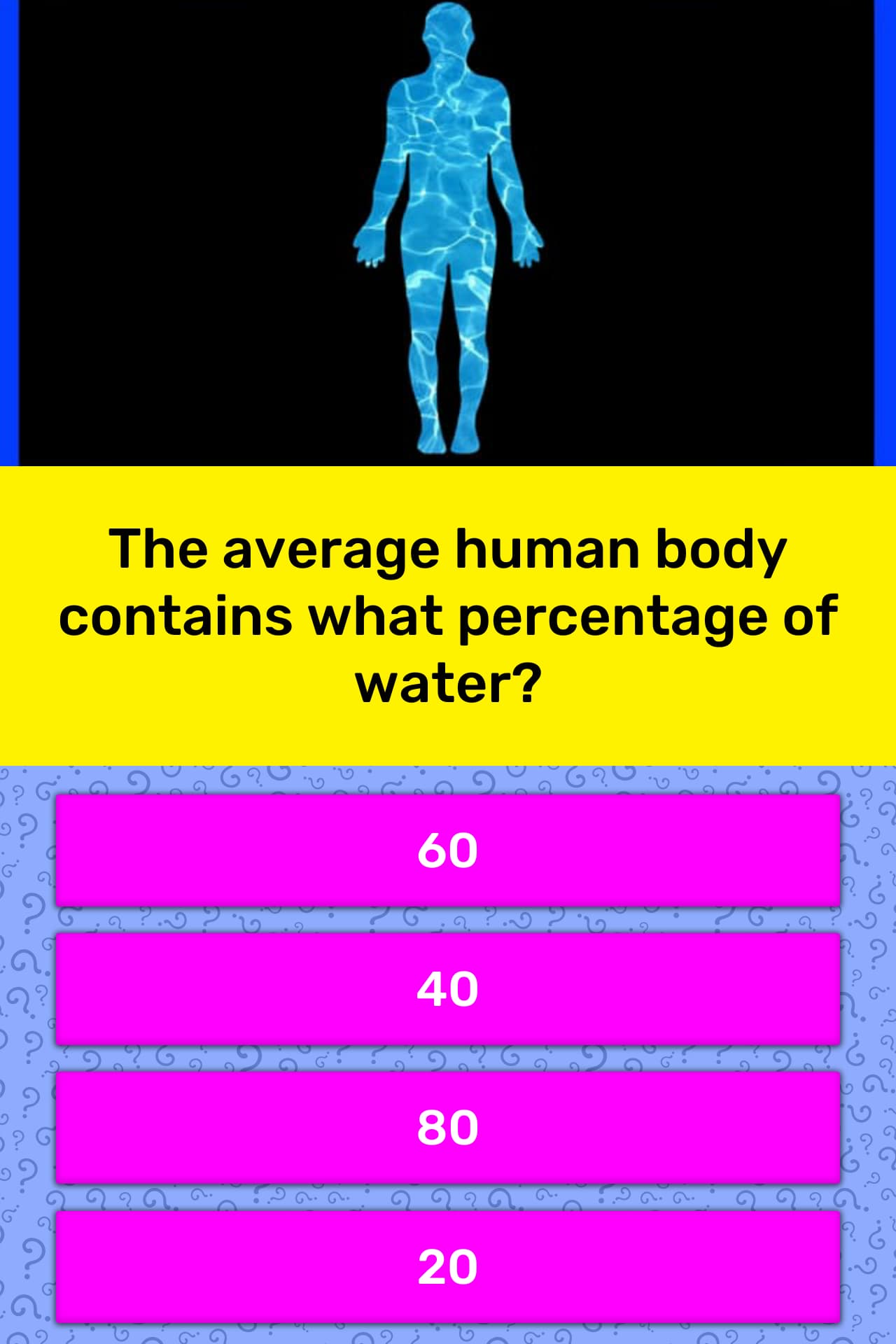 The Average Human Body Contains What Trivia Questions Quizzclub