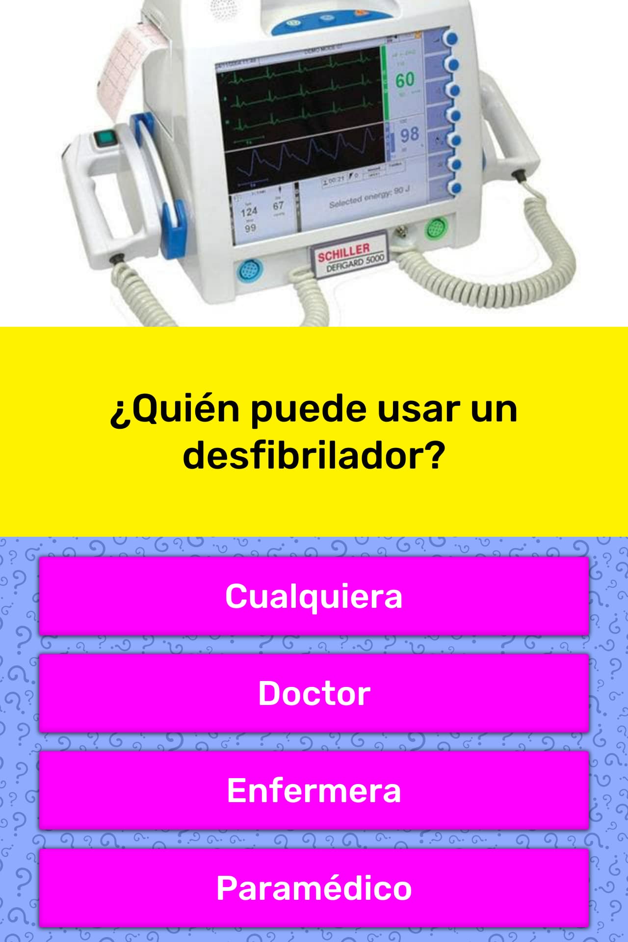 ¿Quién puede usar un desfibrilador? | La respuesta de Trivia