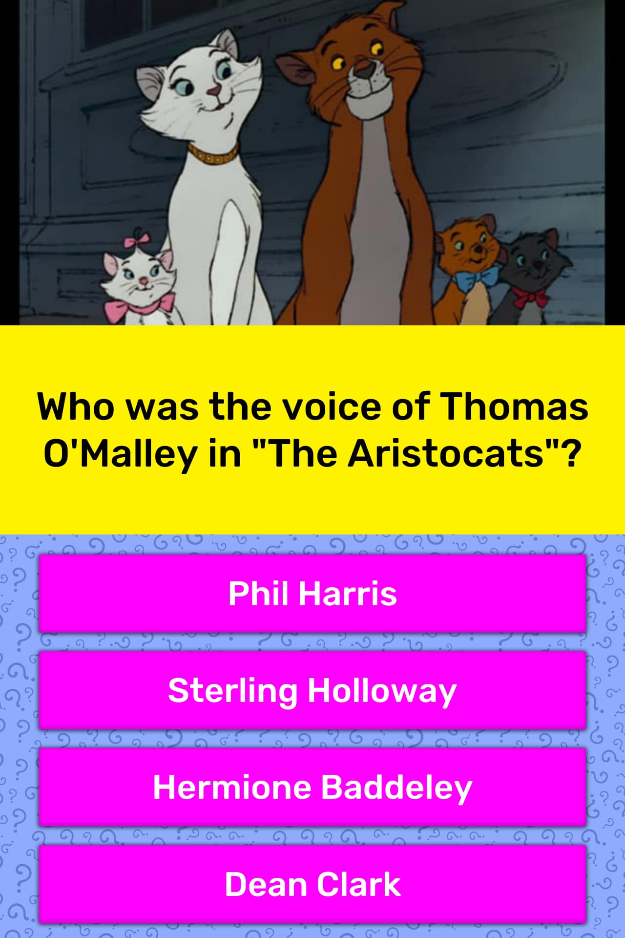 Who Was The Voice Of Thomas O Malley Trivia Answers Quizzclub