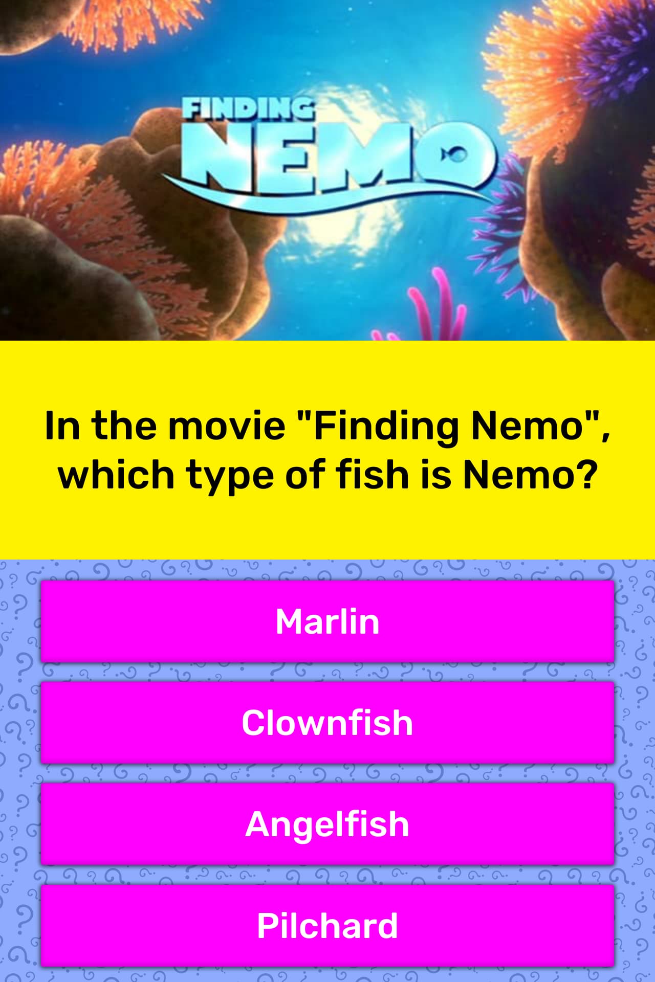 In The Movie Finding Nemo Which Trivia Answers Quizzclub