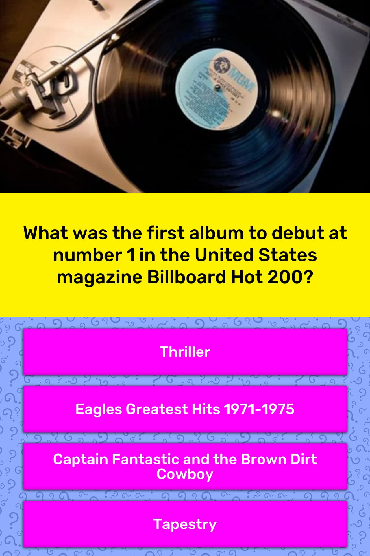 what-was-the-first-album-to-debut-at-trivia-answers-quizzclub