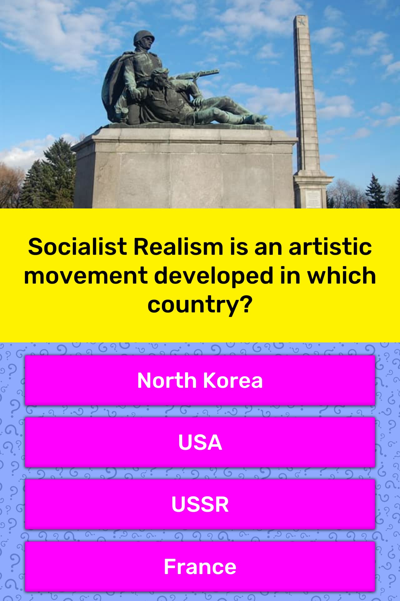 Socialist Realism Is An Artistic Trivia Questions QuizzClub