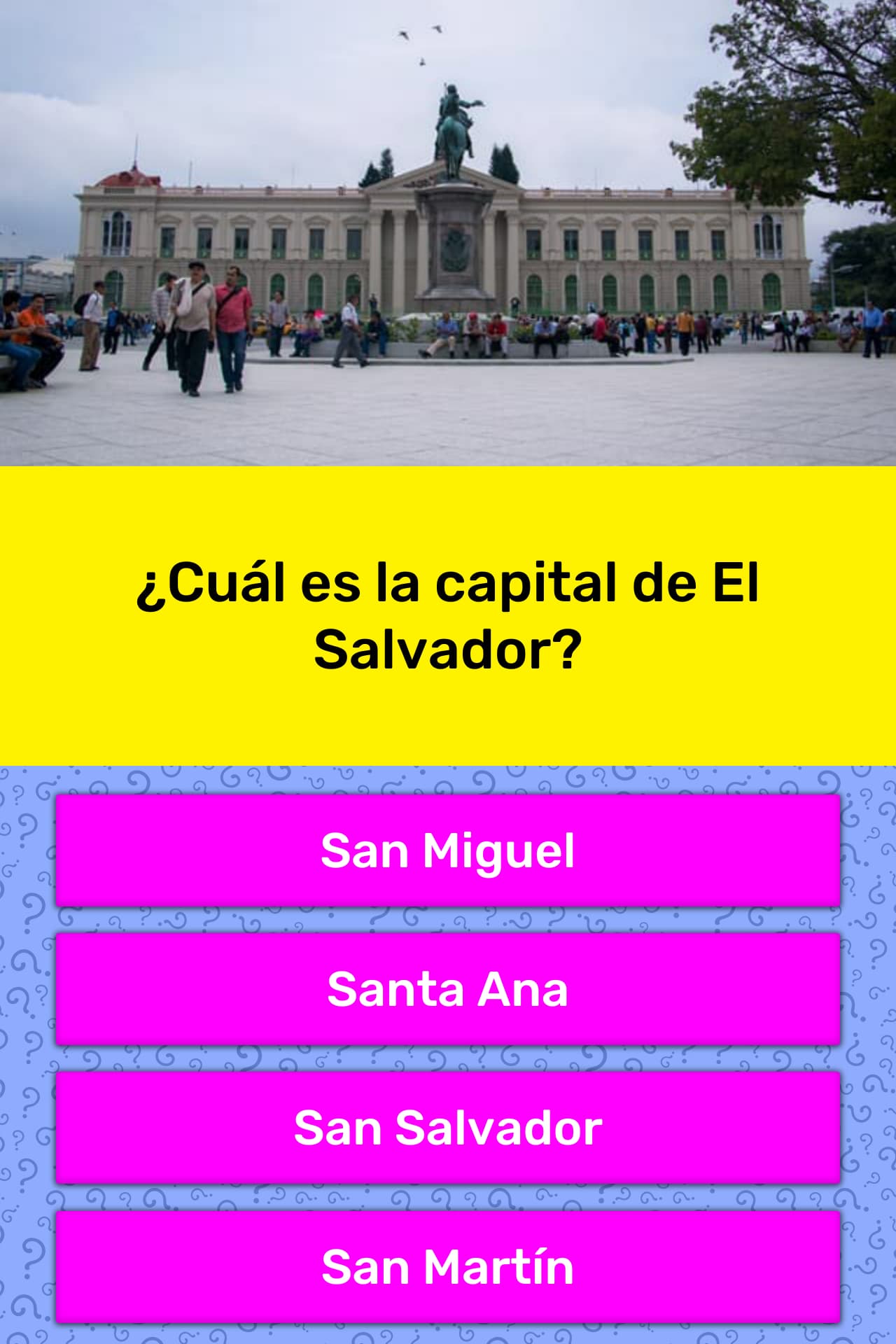 ¿Cuál es la capital de El Salvador? | La respuesta de Trivia