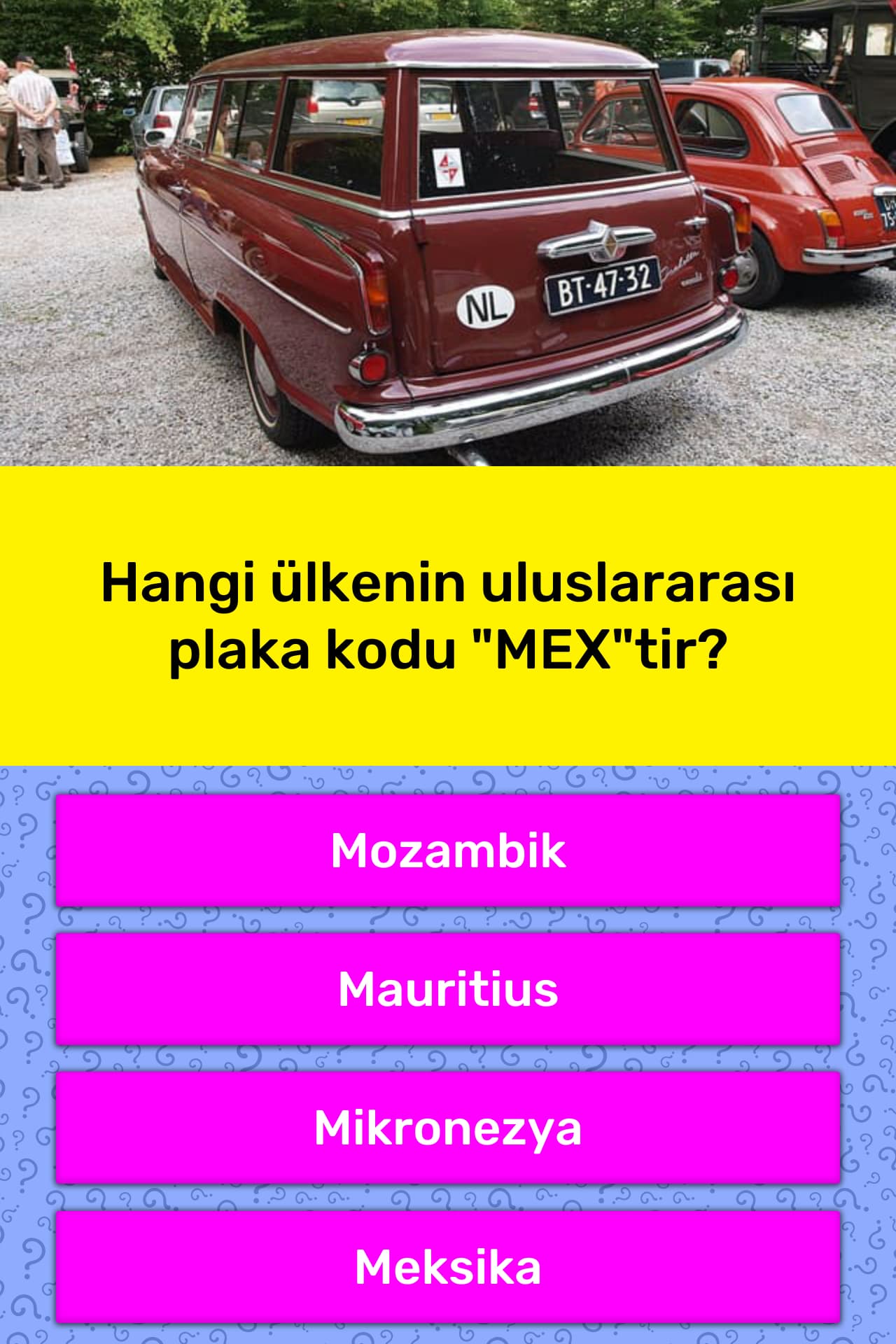 Hangi Ulkenin Uluslararasi Plaka Trivia Sorulari Quizzclub