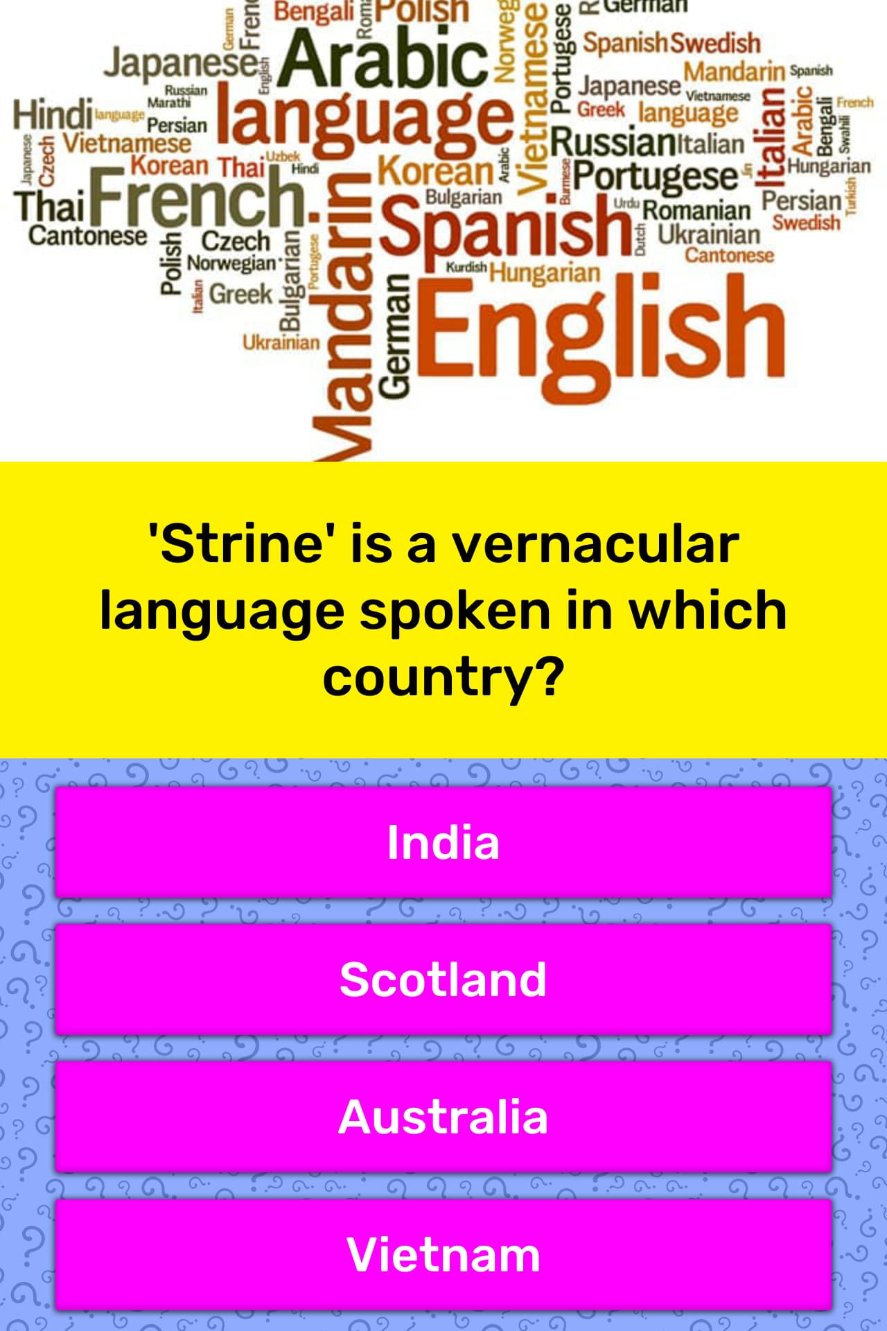 strine-is-a-vernacular-language-trivia-answers-quizzclub