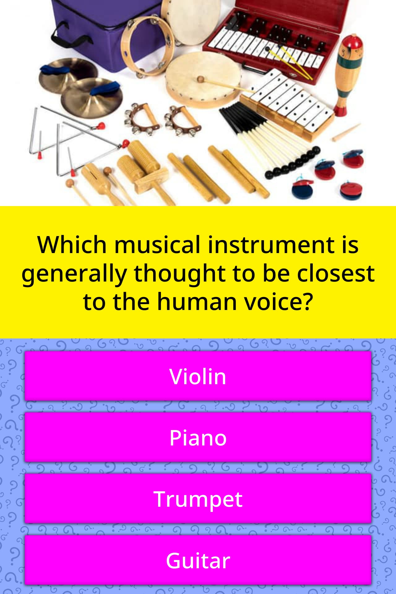 musical instruments quiz questions and answers