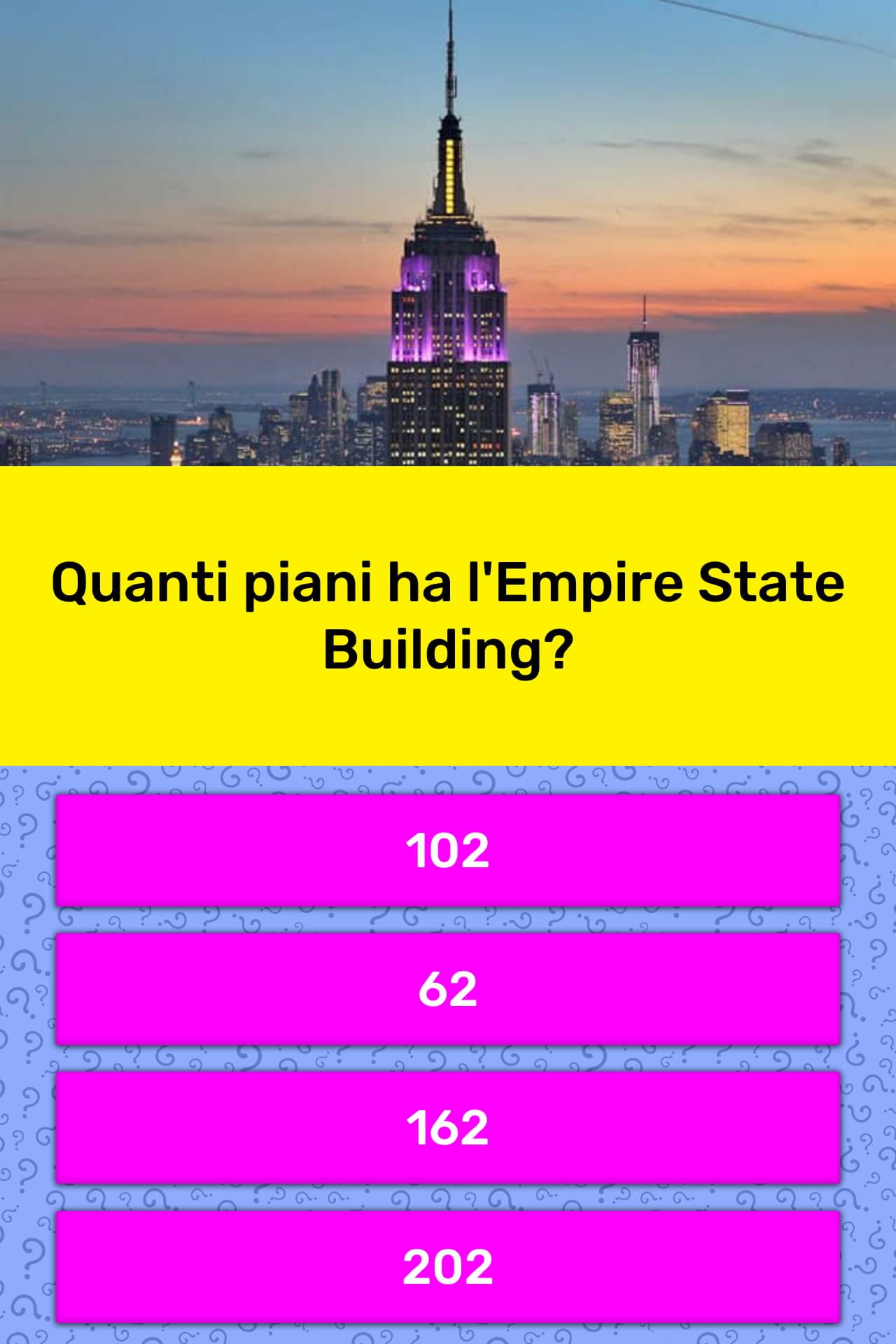 Quanti Piani Ha L Empire State Building Domande Quizzclub