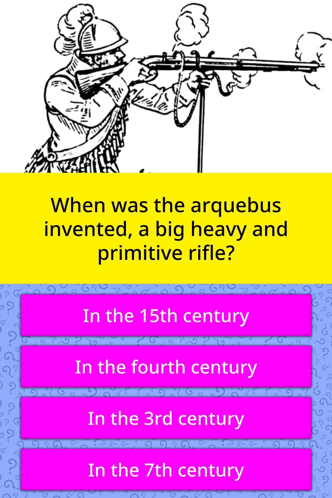 When Was The Arquebus Invented A Trivia Answers Quizzclub