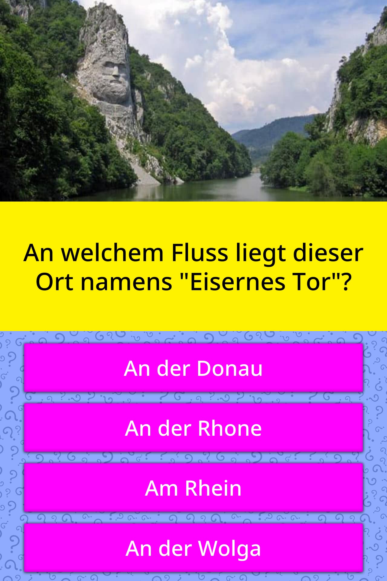 An welchem Fluss liegt dieser Ort... QuizAntworten