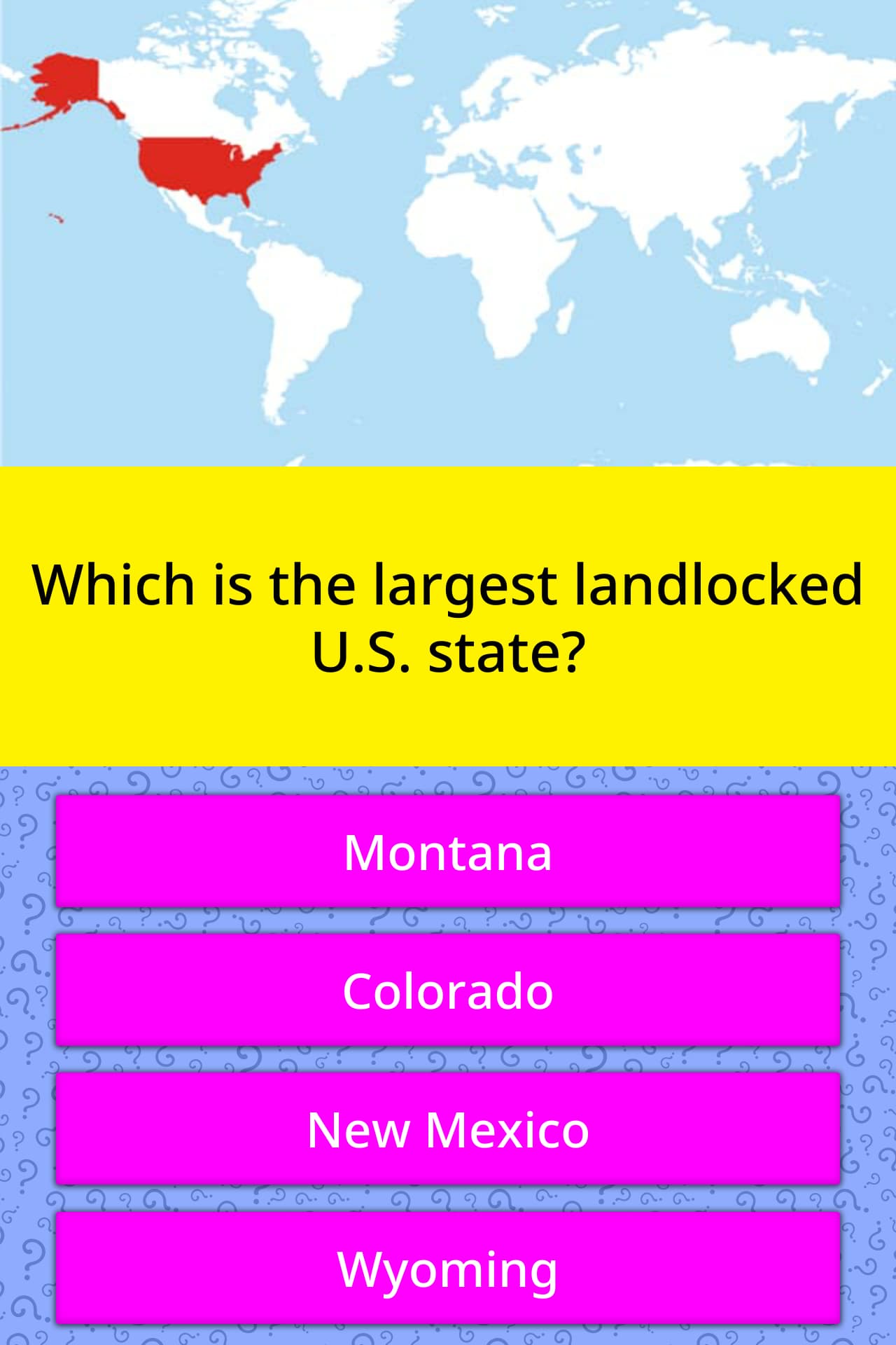 Which Is The Largest Landlocked U S Trivia Answers Quizzclub