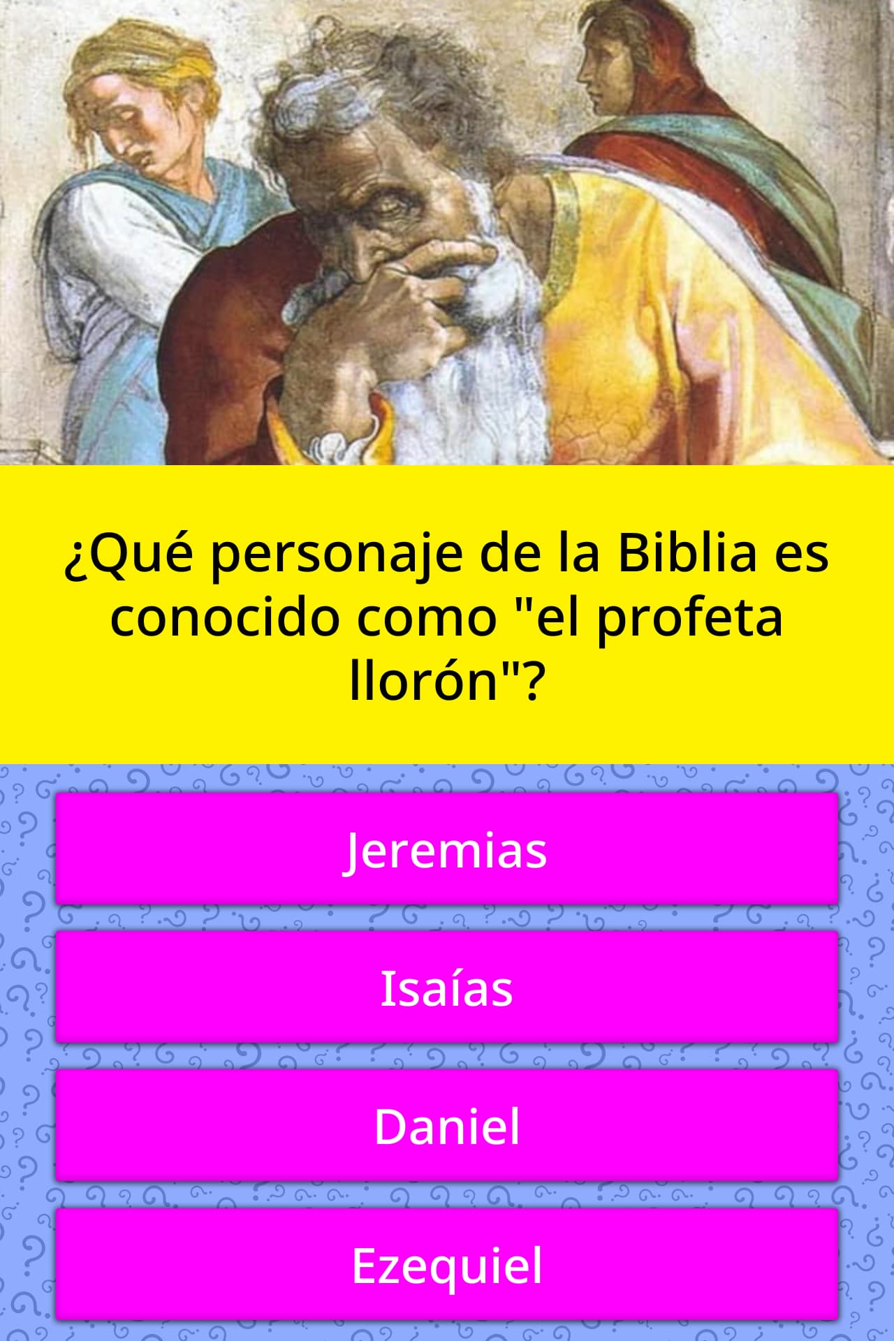Que Personaje De La Biblia Es La Respuesta De Trivia Quizzclub