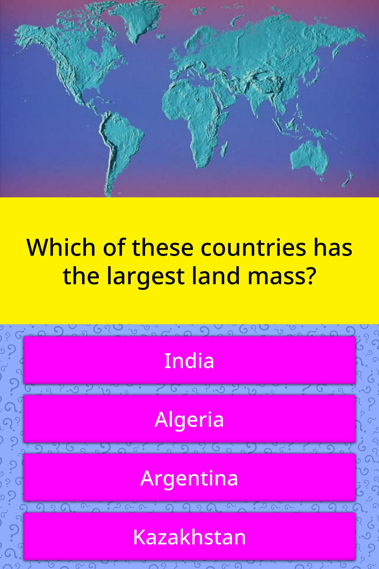 Which of these countries has the... | Trivia Questions | QuizzClub