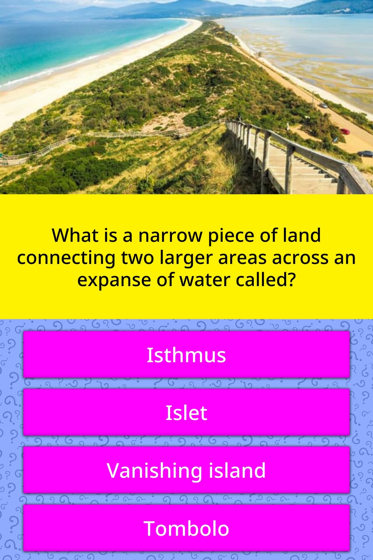 what-is-a-narrow-piece-of-land-trivia-questions-quizzclub