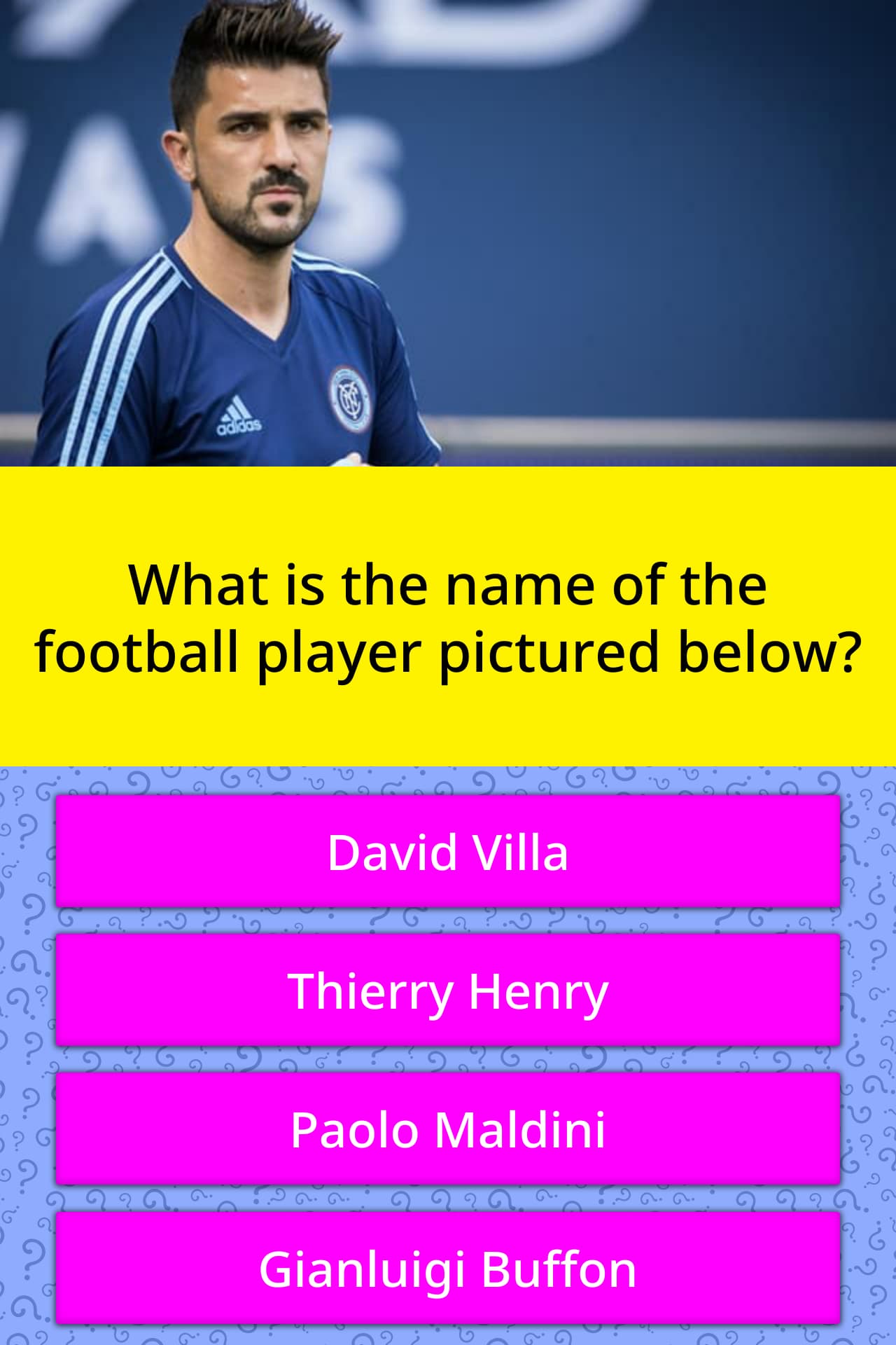 What is the name of the football... | Trivia Questions | QuizzClub