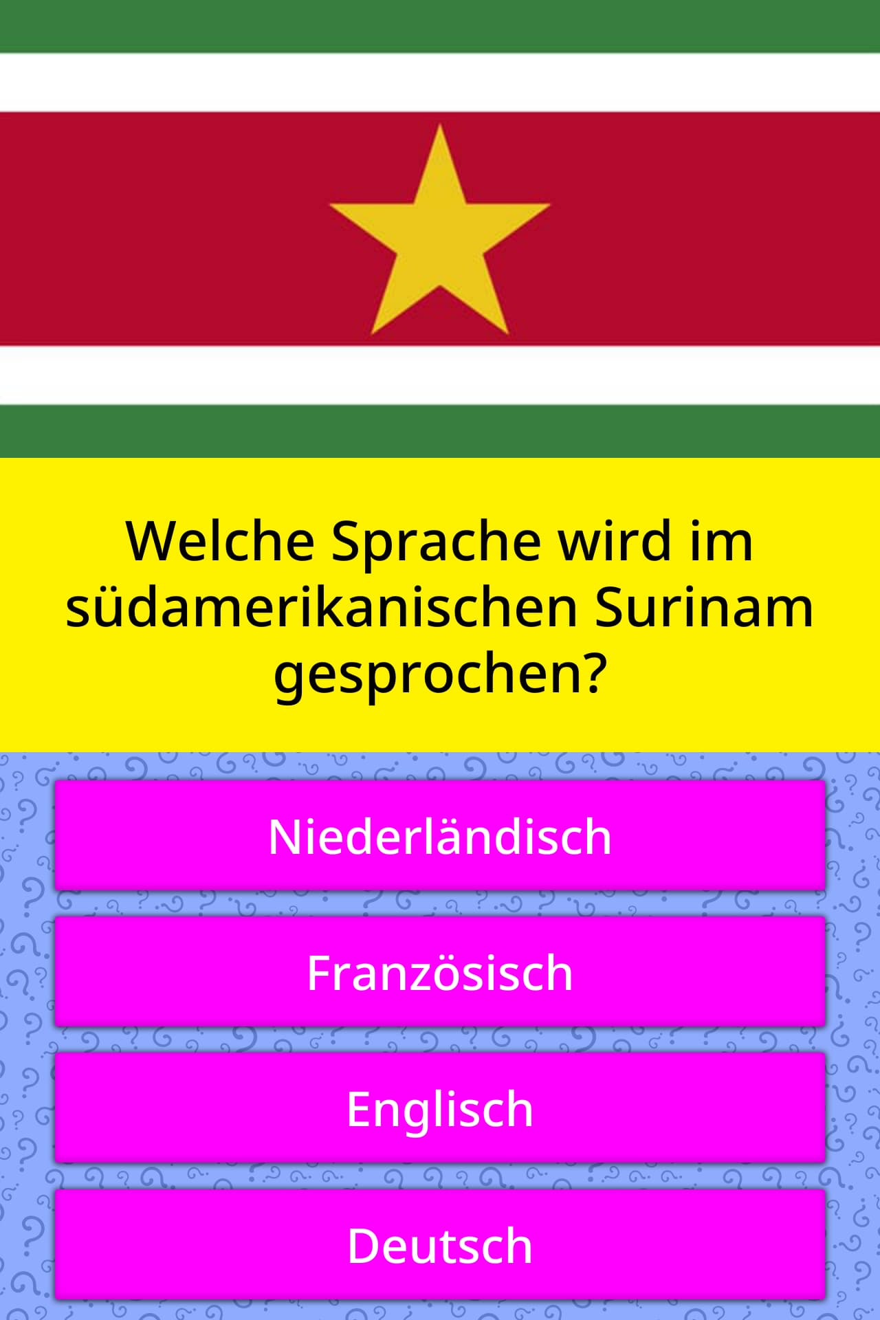 Welche Sprache ist die Amtssprache... QuizAntworten