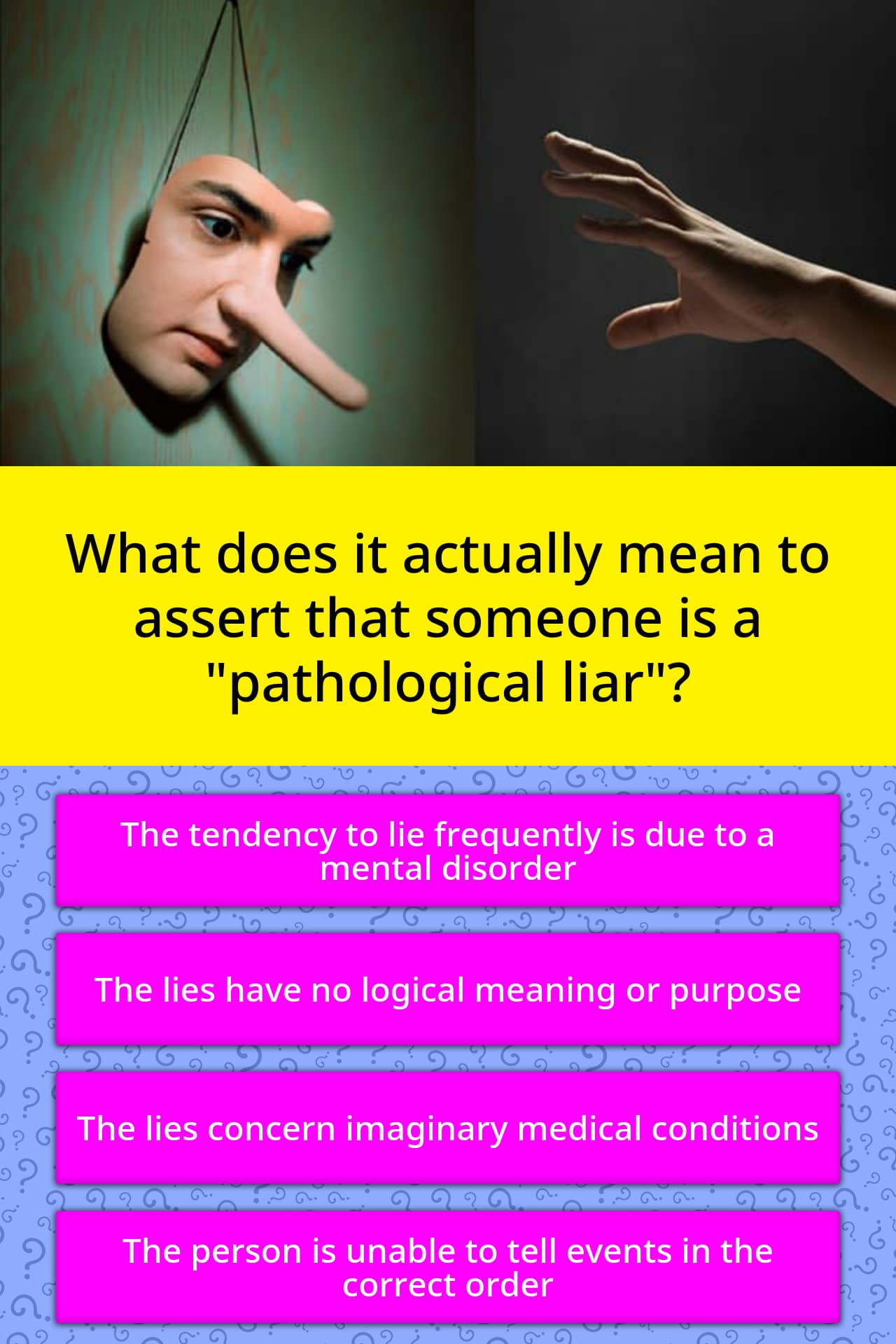 What makes a pathological liar